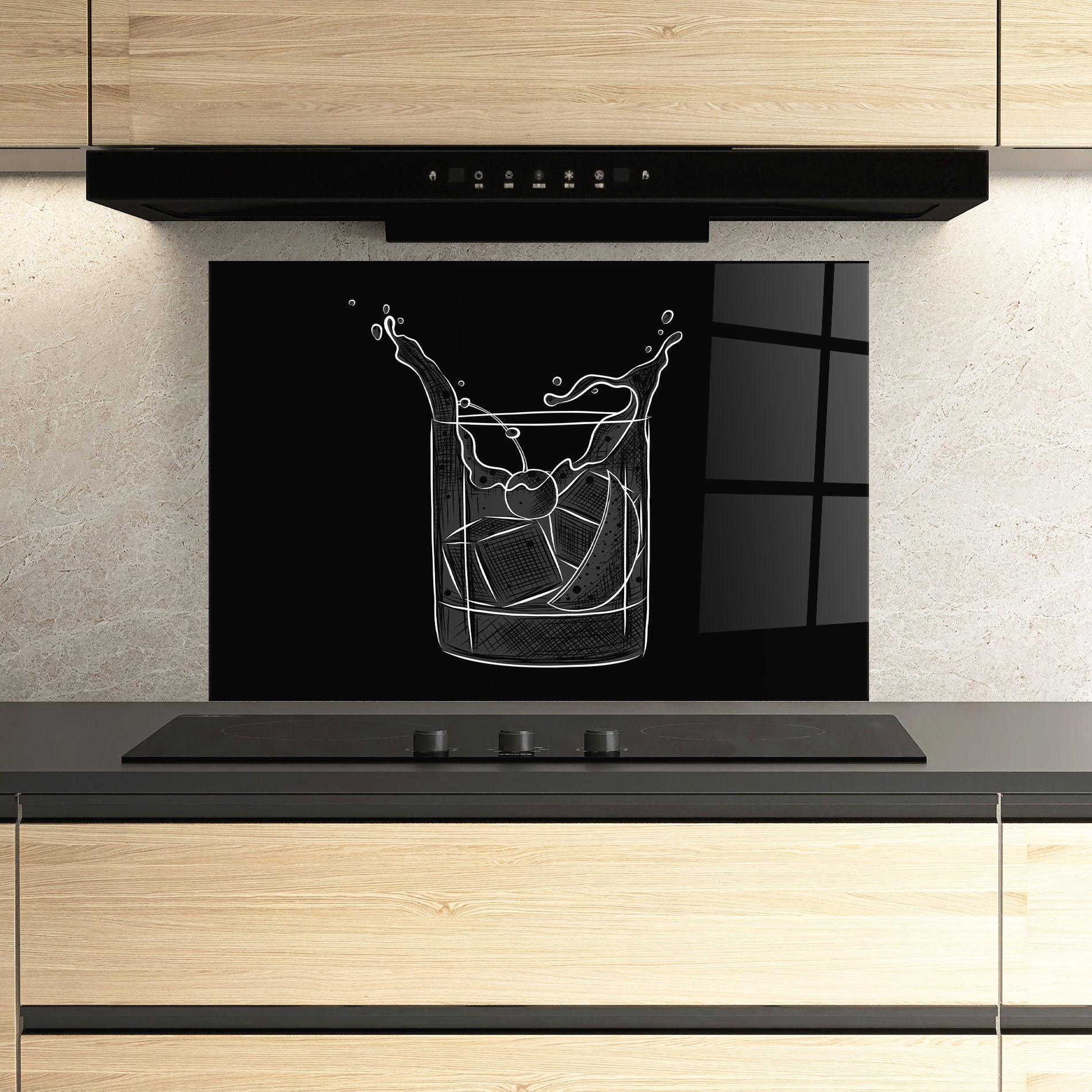 Küchenrückwand Glas Lime Drink mockup 3