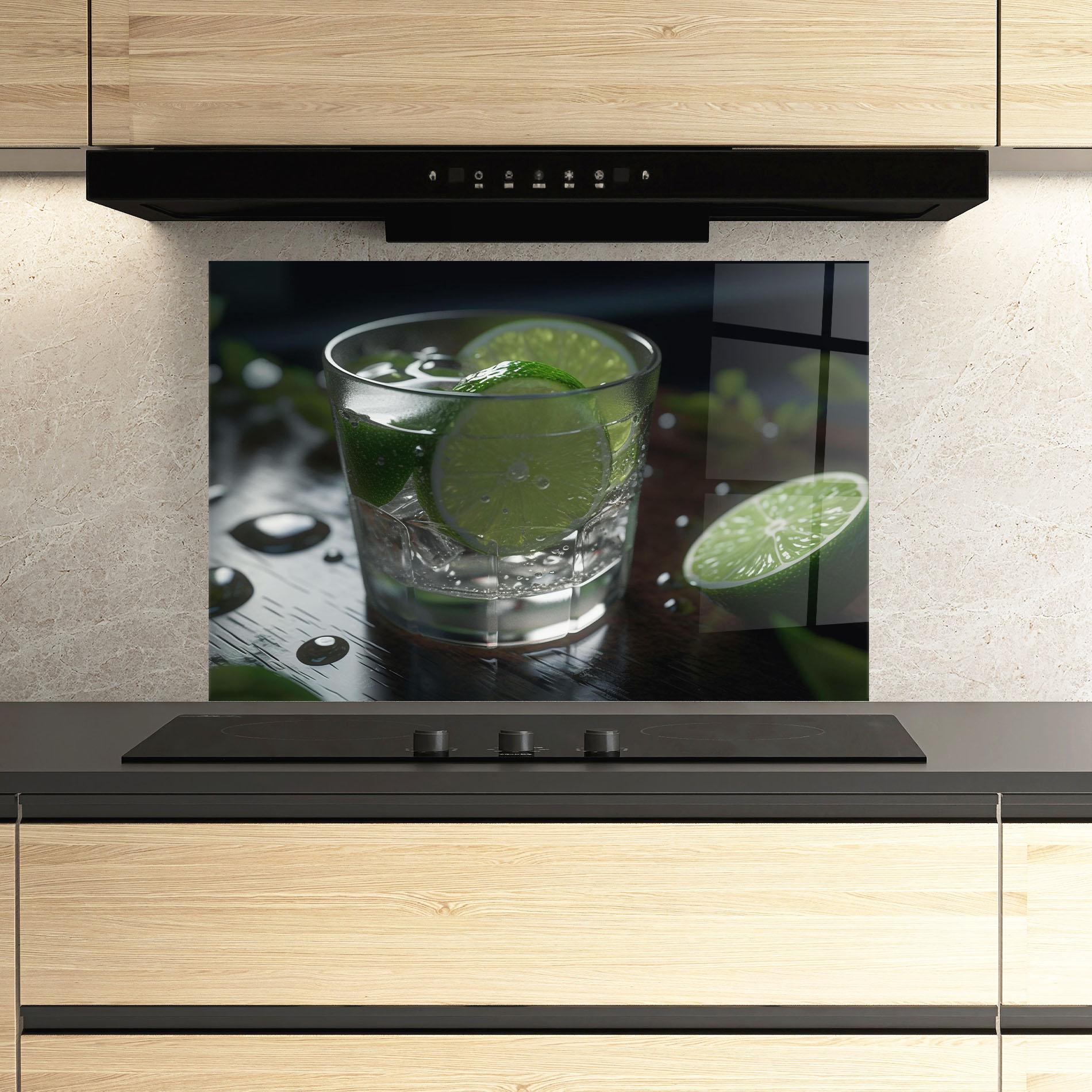 Küchenrückwand Glas Mojito Cocktail mockup 3