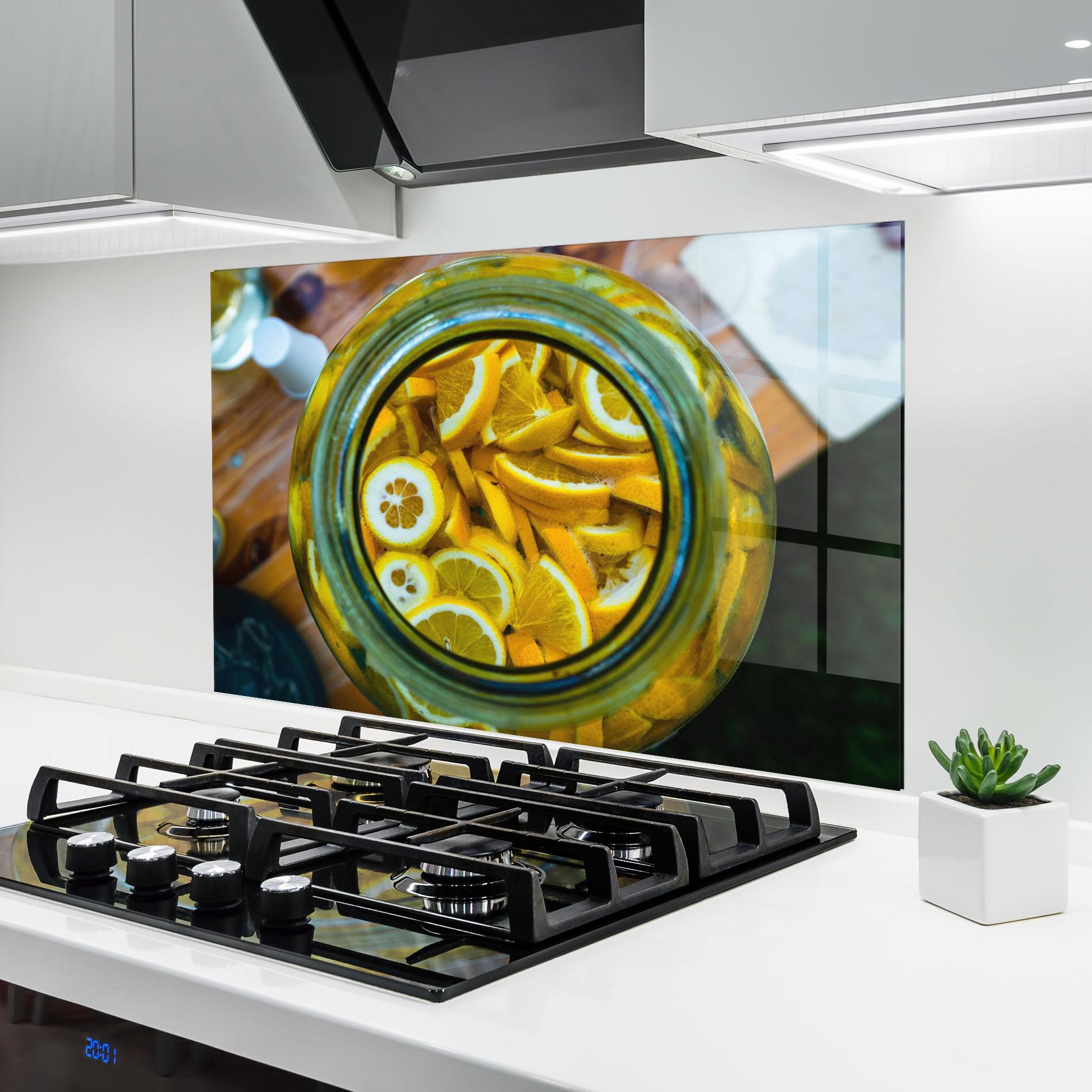 Küchenrückwand Glas Big Limonade mockup 6