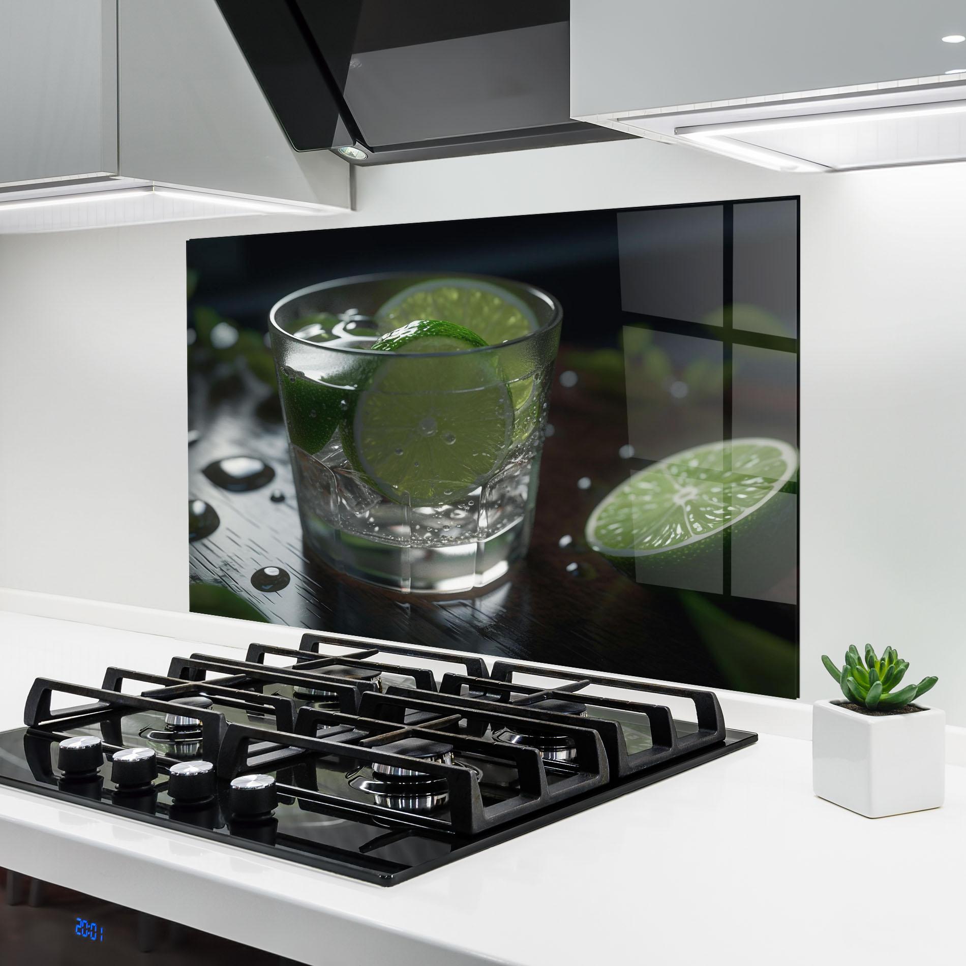 Küchenrückwand Glas Mojito Cocktail mockup 6