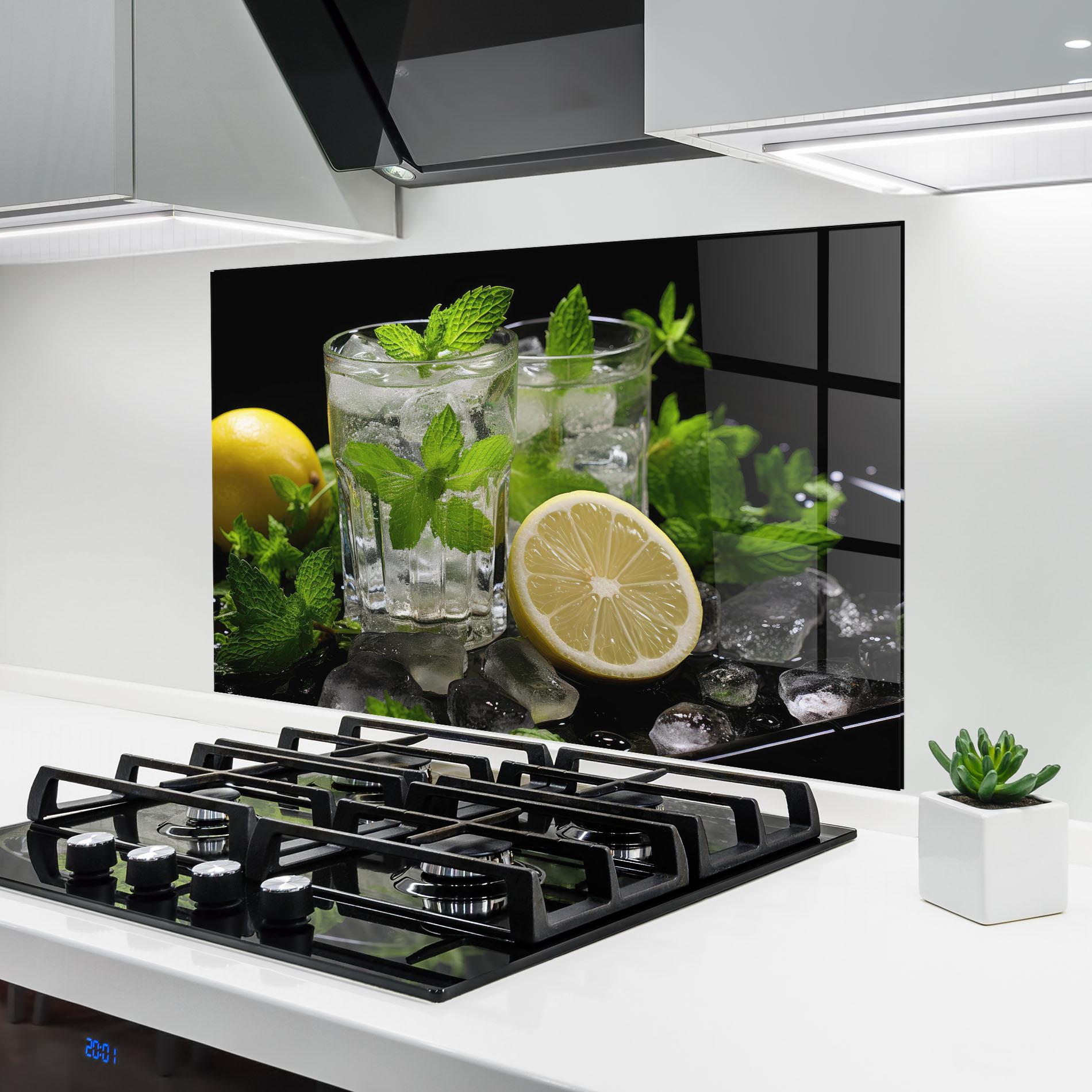Küchenrückwand Glas Refreshing Lemonade mockup 6