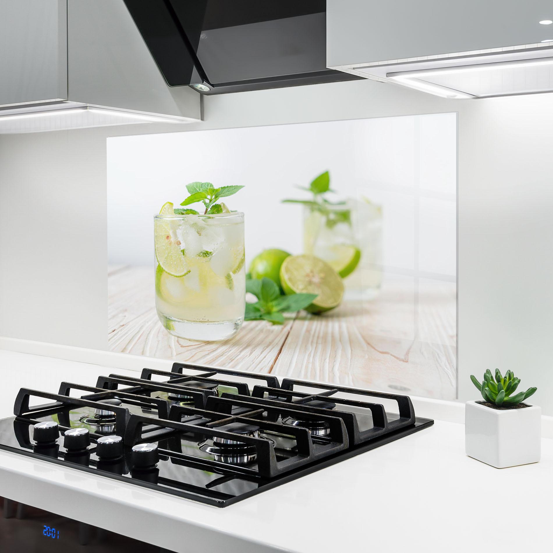 Küchenrückwand Glas Soda Mint Drink mockup 6