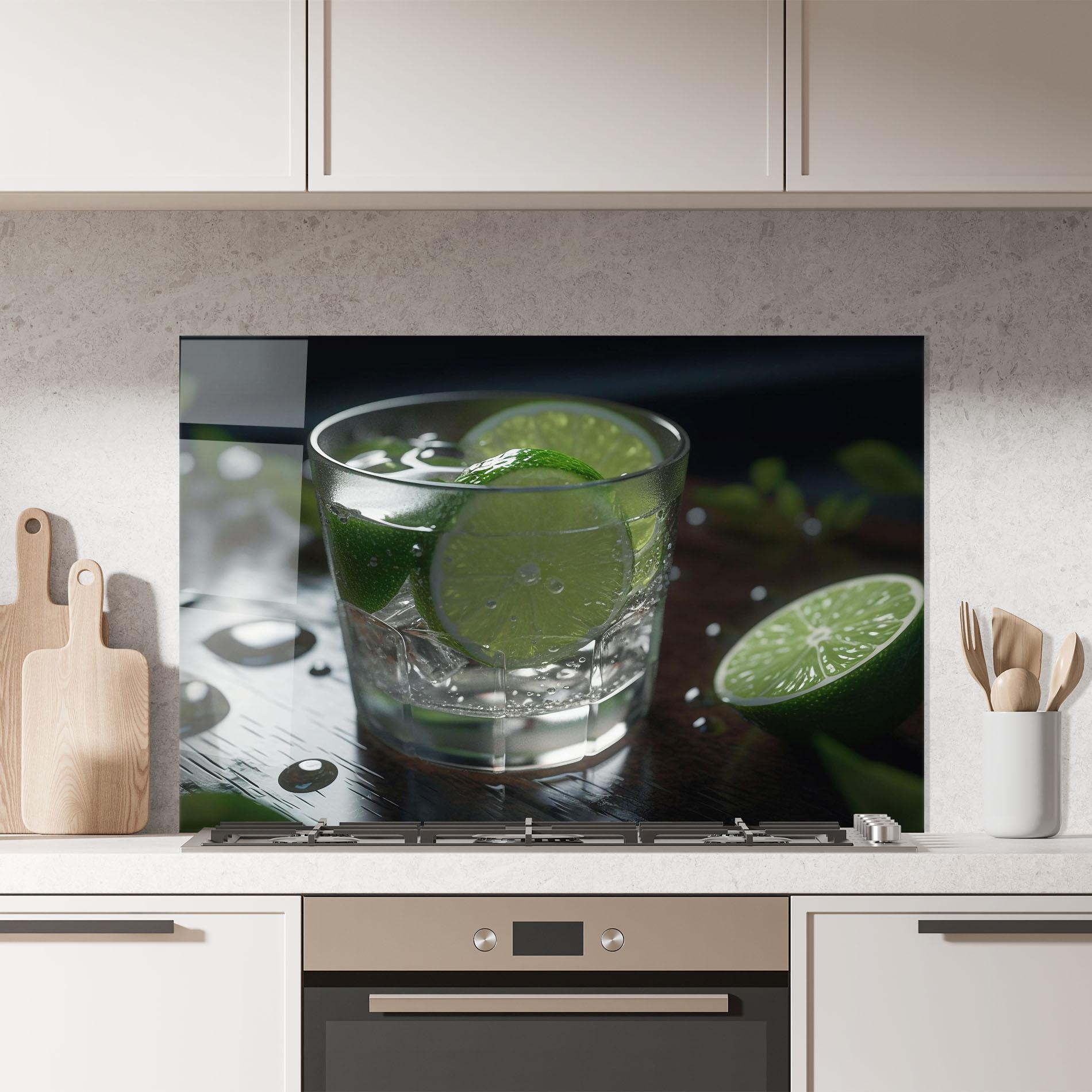 Küchenrückwand Glas Mojito Cocktail mockup 7