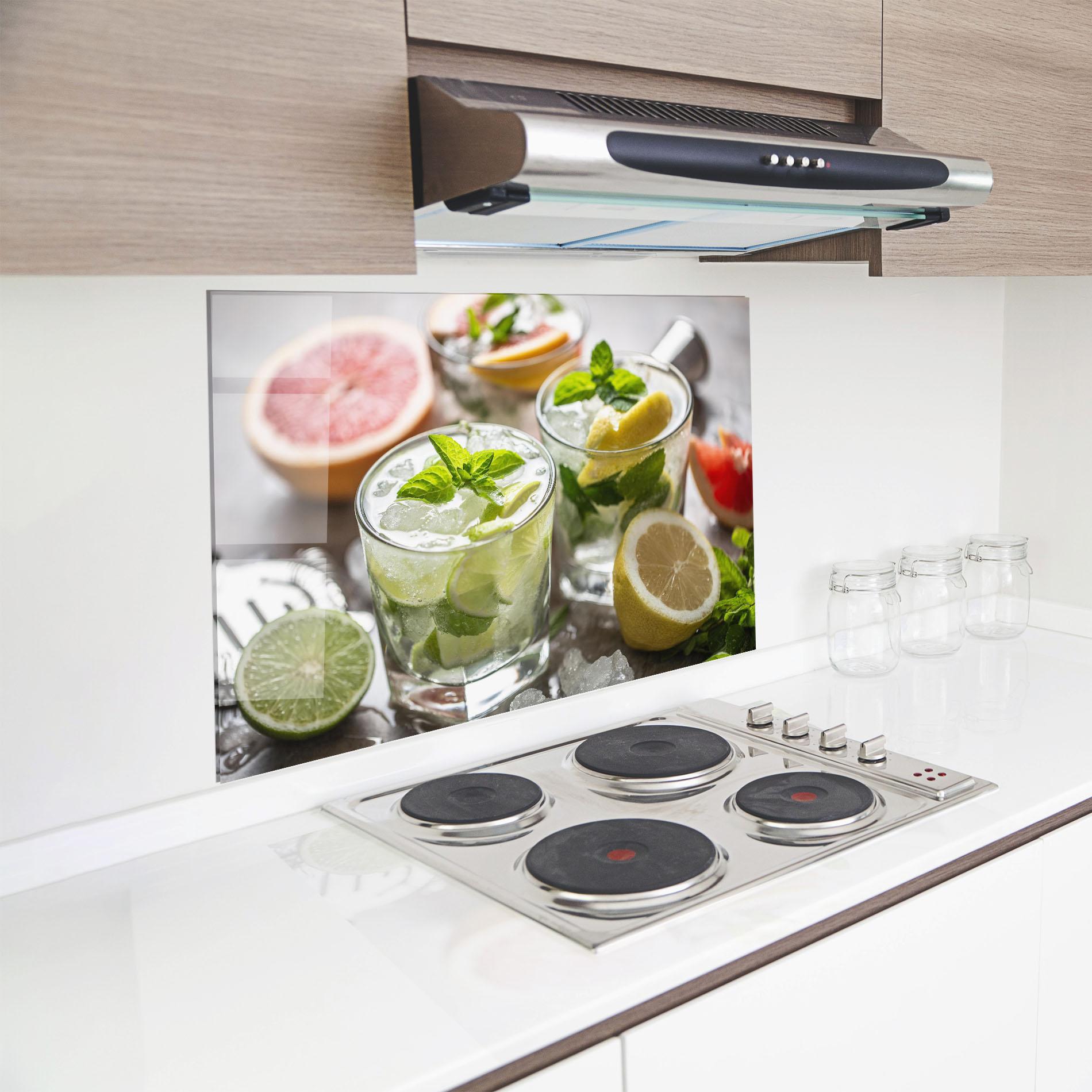 Küchenrückwand Glas Gin Tonic Drink mockup 8