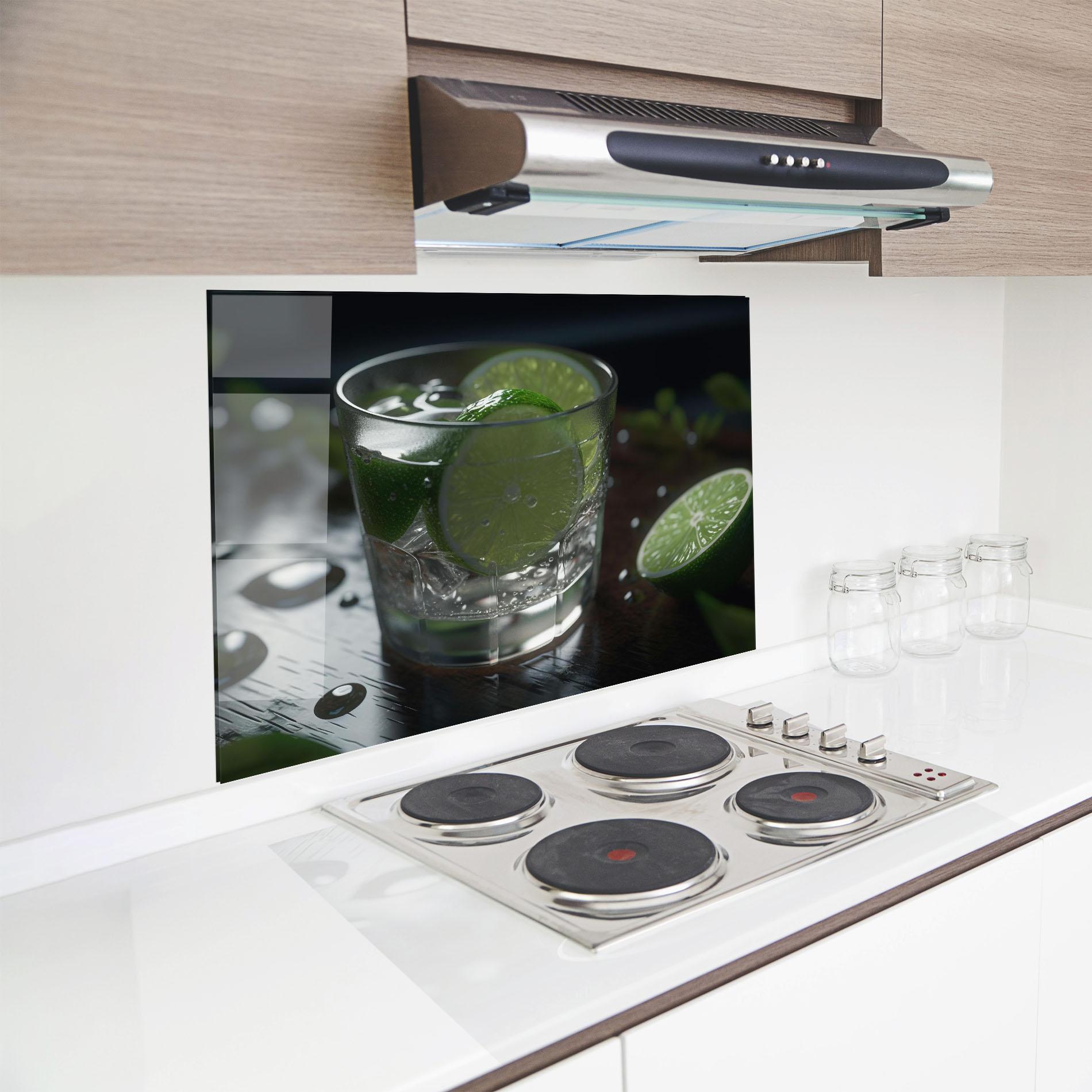 Küchenrückwand Glas Mojito Cocktail mockup 8