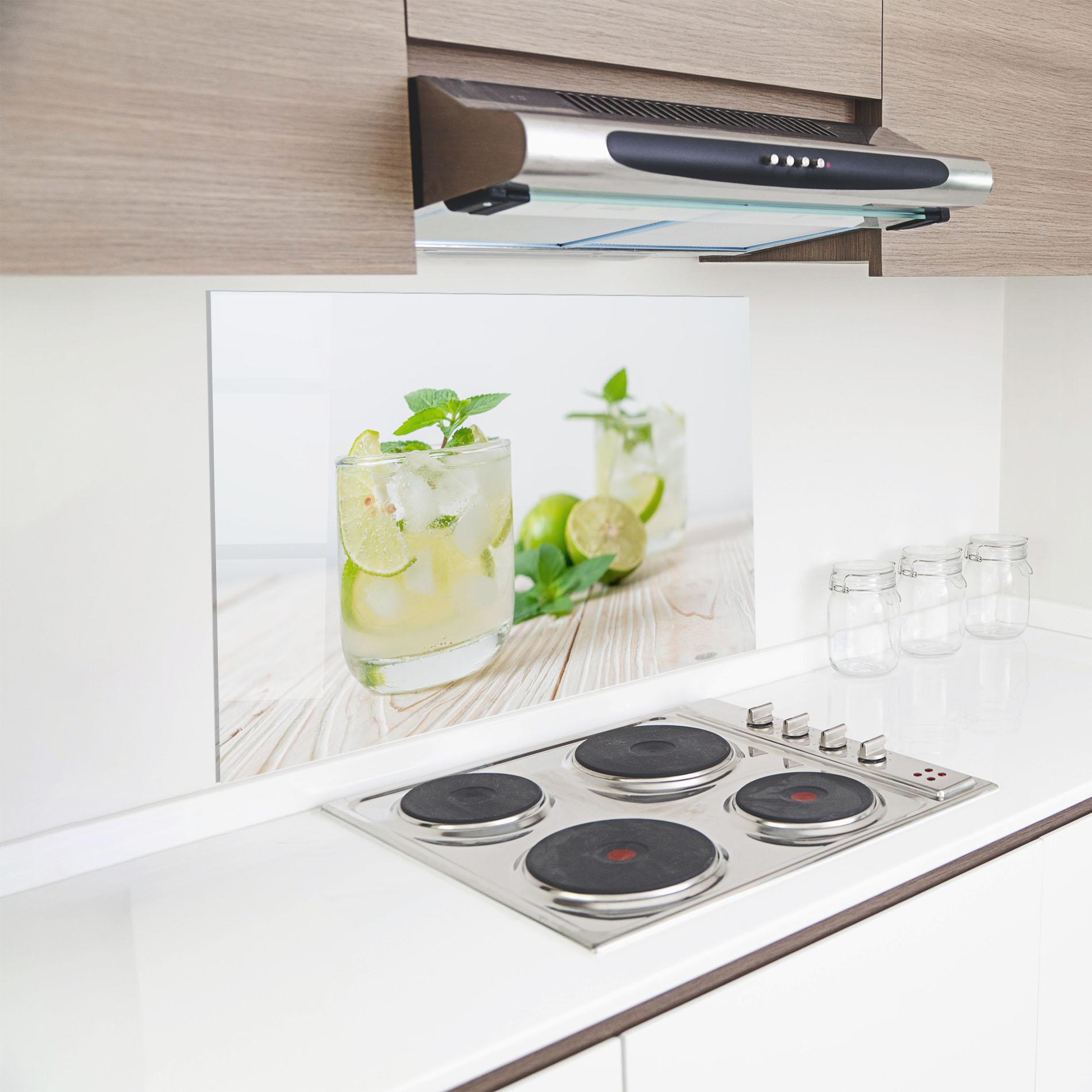 Küchenrückwand Glas Soda Mint Drink mockup 8