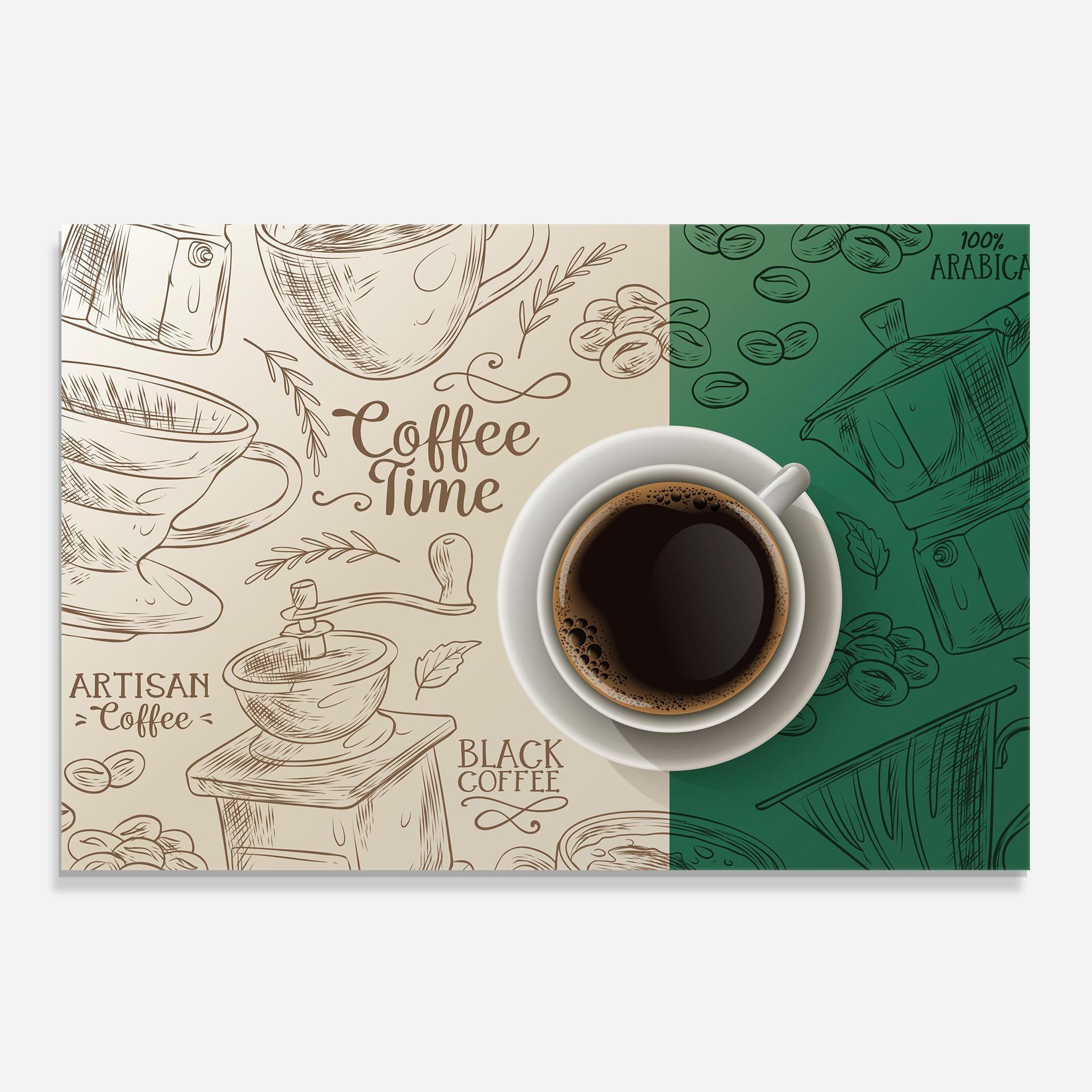 Küchenrückwand Glas Artisan Coffee mockup 0