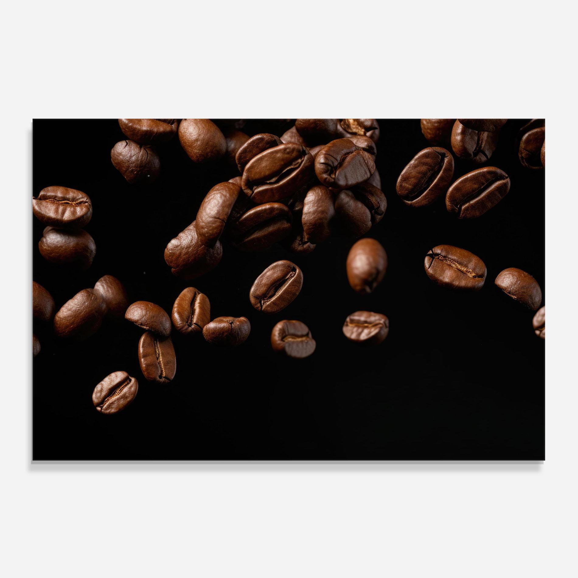 Küchenrückwand Glas Coffee Beans Floating mockup 0