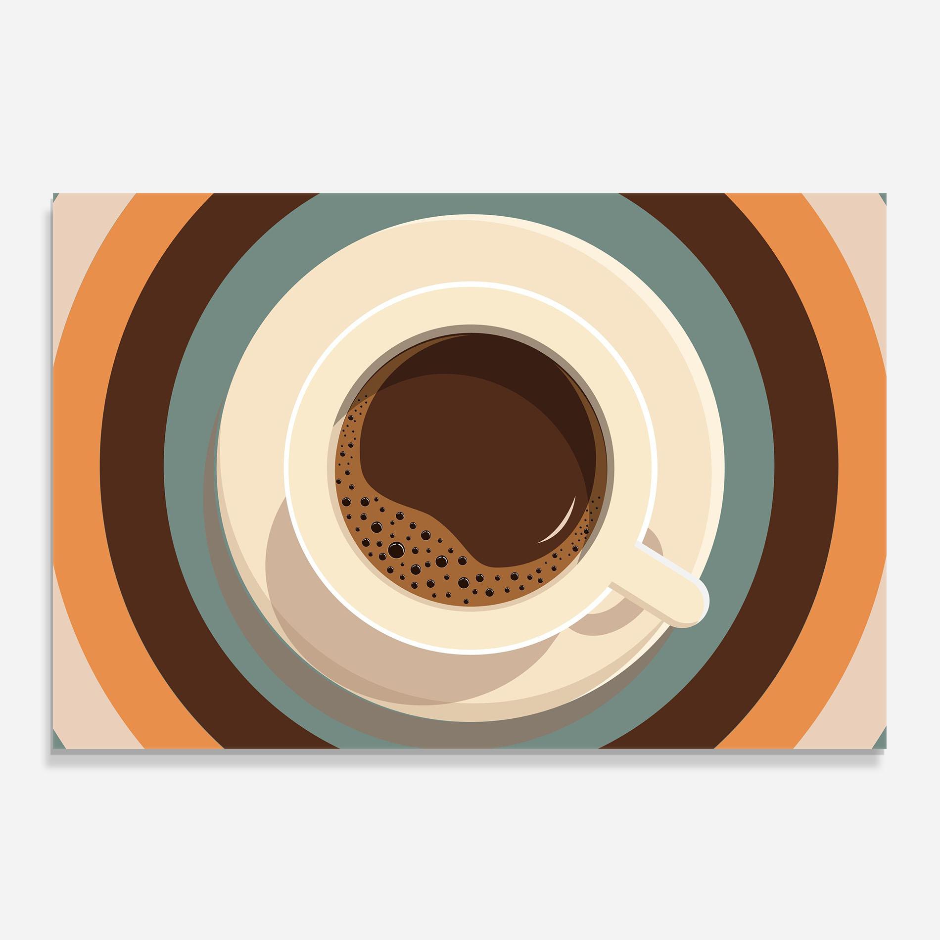 Küchenrückwand Glas Coffee Cup mockup 0