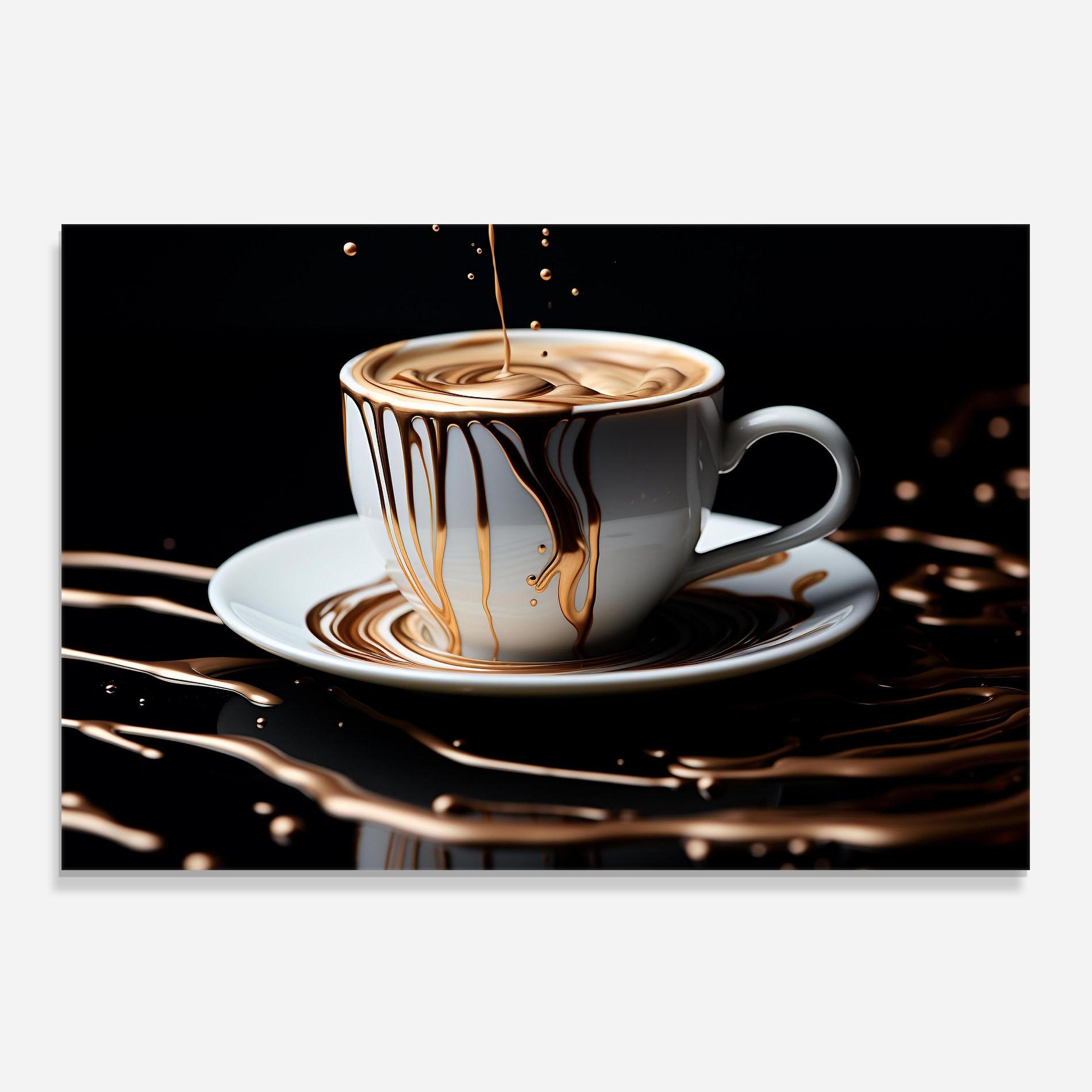 Küchenrückwand Glas Cold Coffee Drink mockup 0