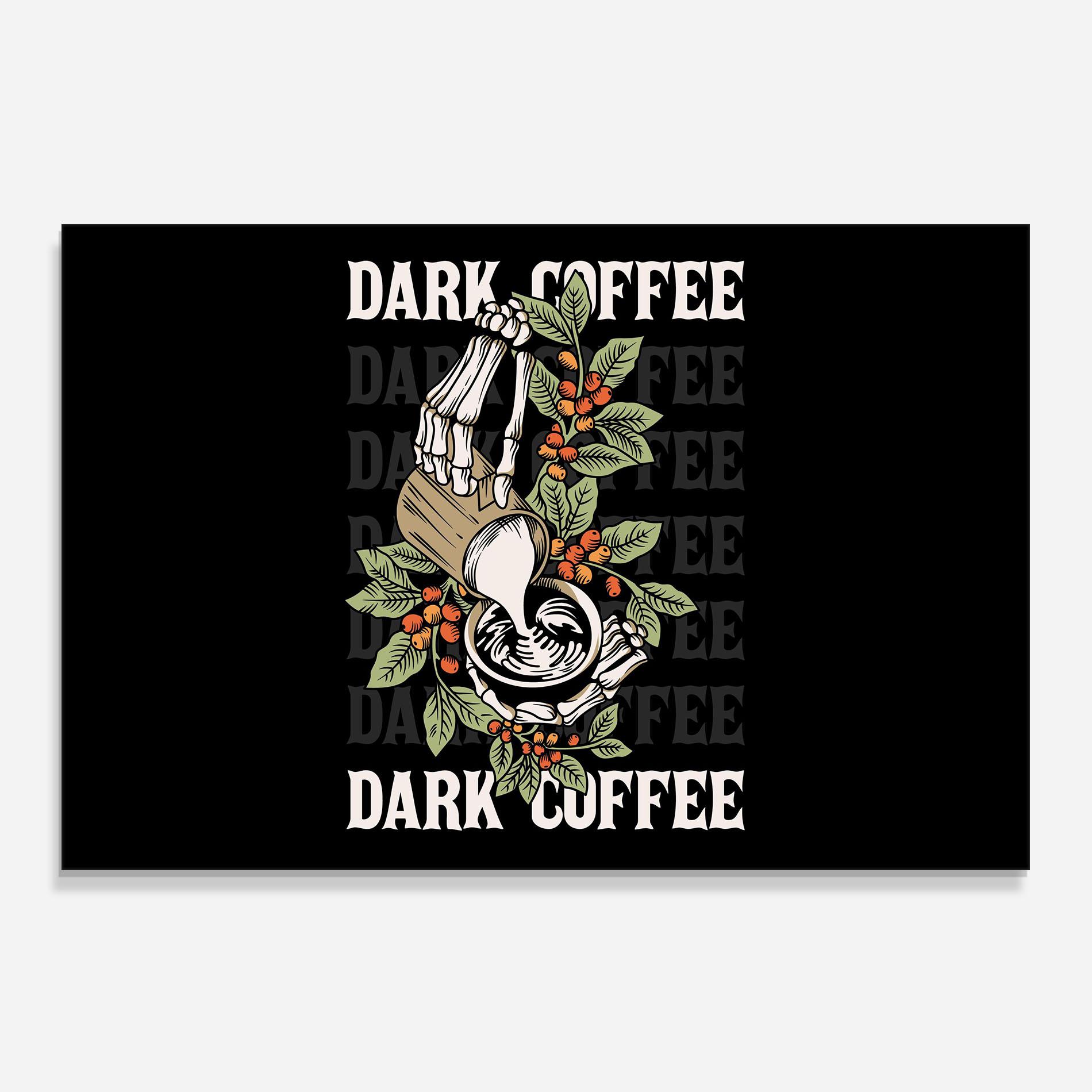 Küchenrückwand Glas Dark Coffee mockup 0