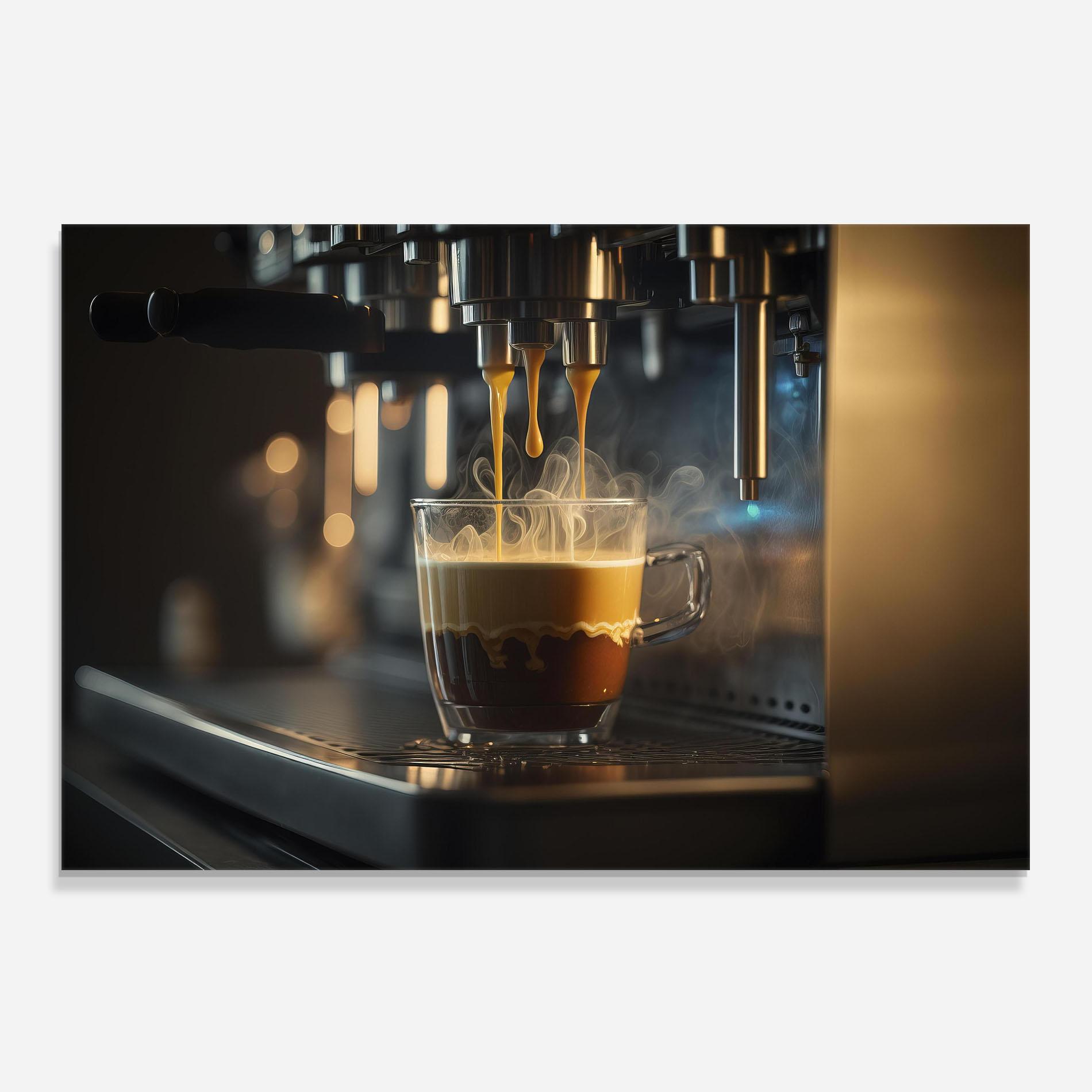 Küchenrückwand Glas Espresso Coffee mockup 0