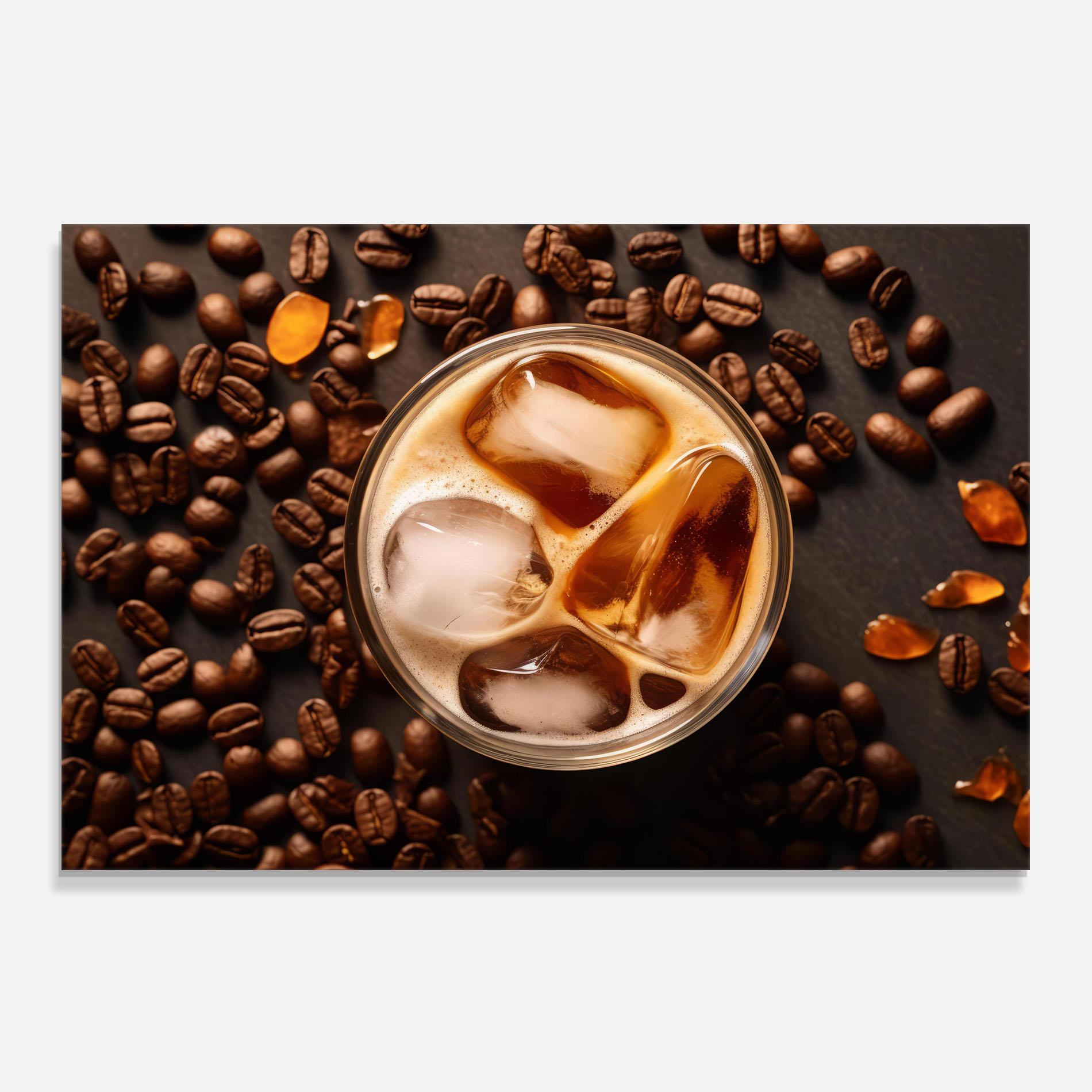 Küchenrückwand Glas Icecoffee mockup 0