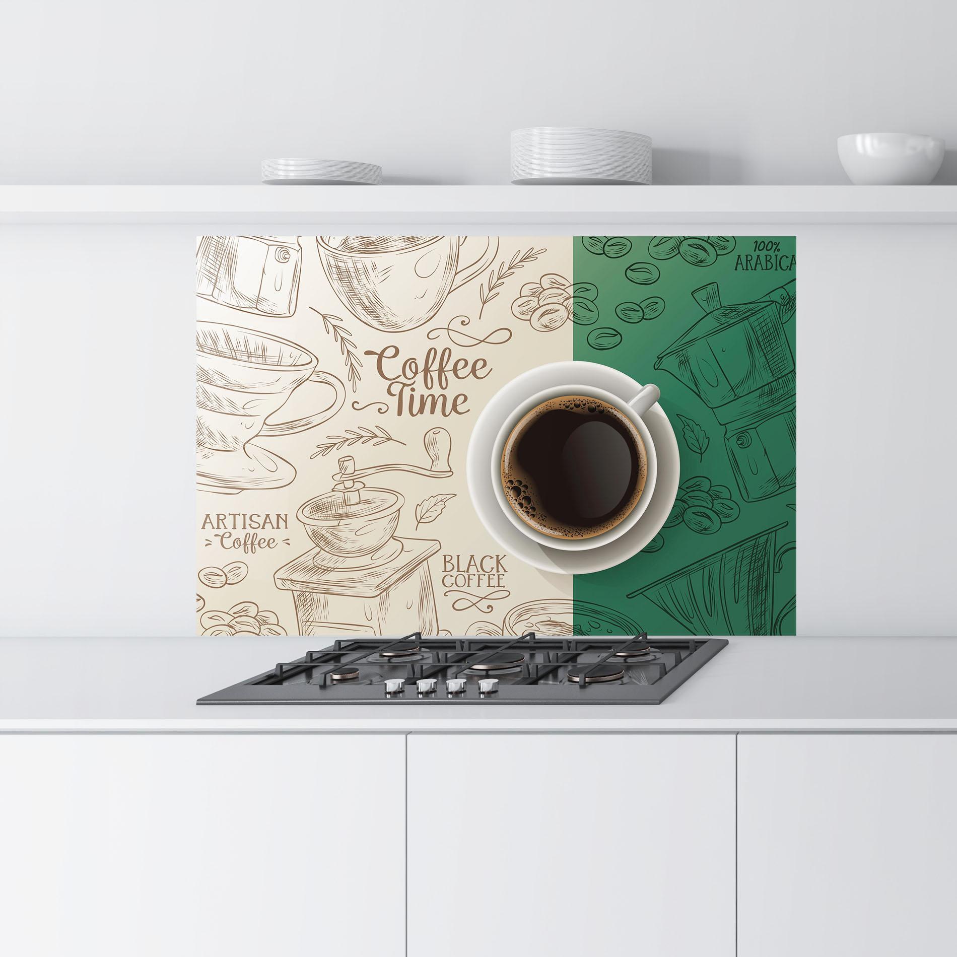 Küchenrückwand Glas Artisan Coffee mockup 9