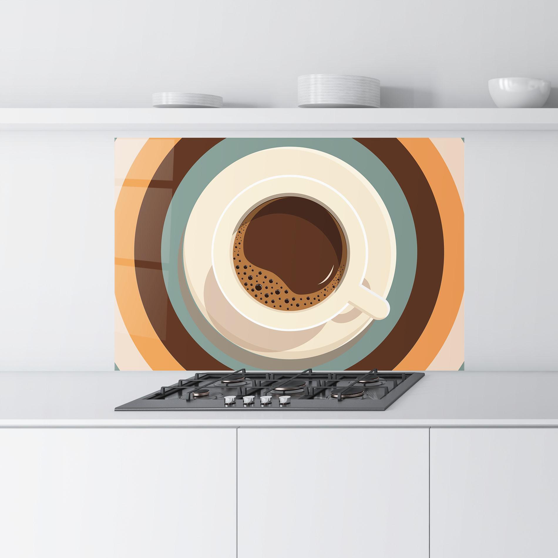 Küchenrückwand Glas Coffee Cup mockup 9