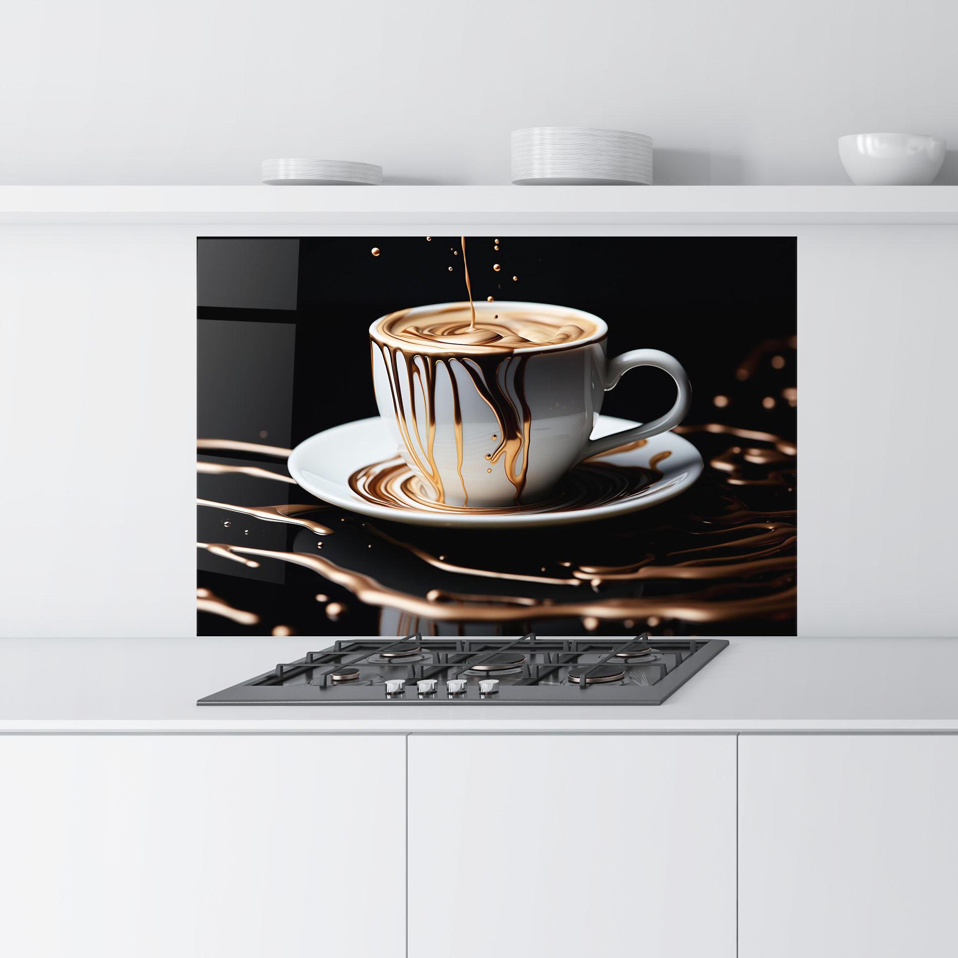 Küchenrückwand Glas Cold Coffee Drink mockup 9