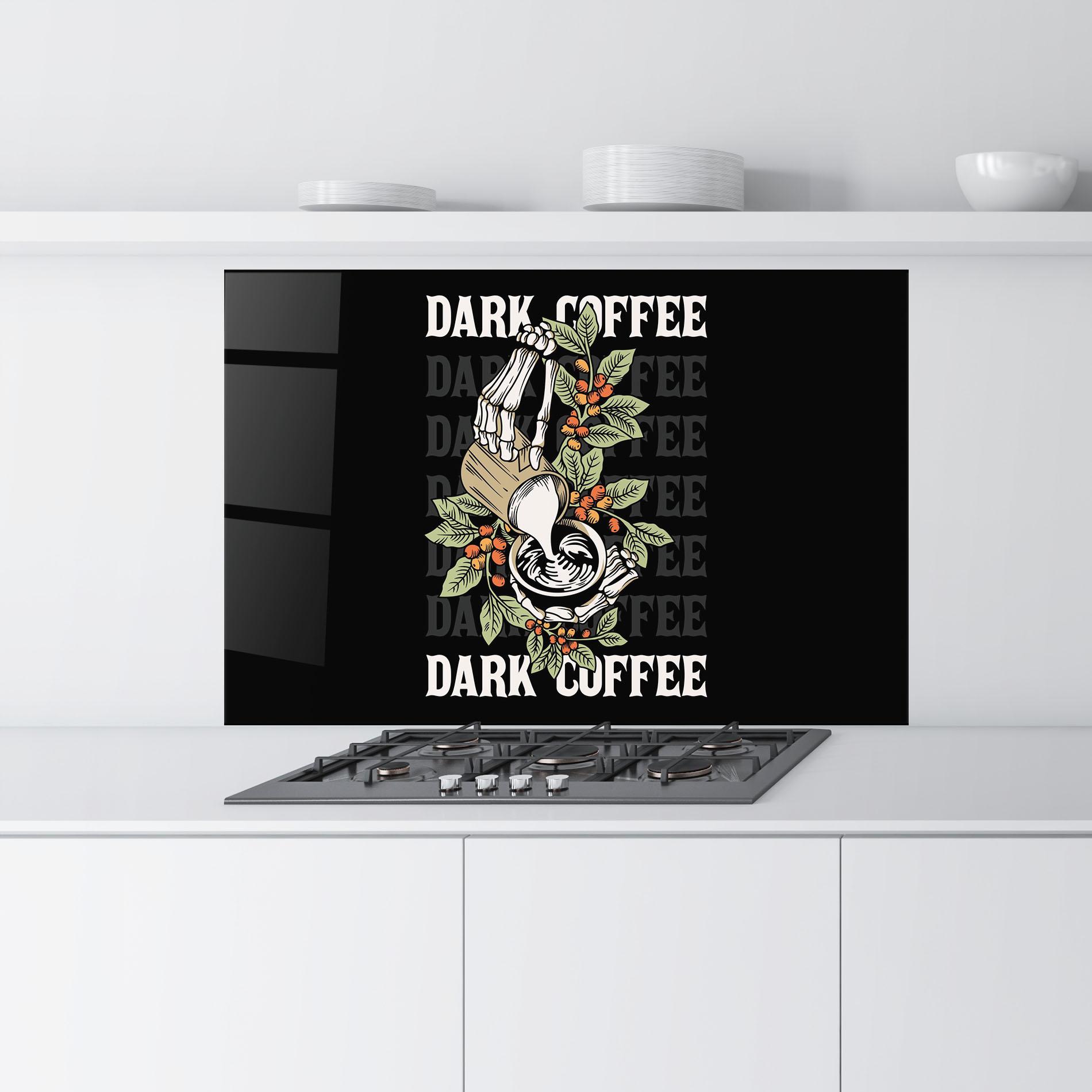 Küchenrückwand Glas Dark Coffee mockup 9