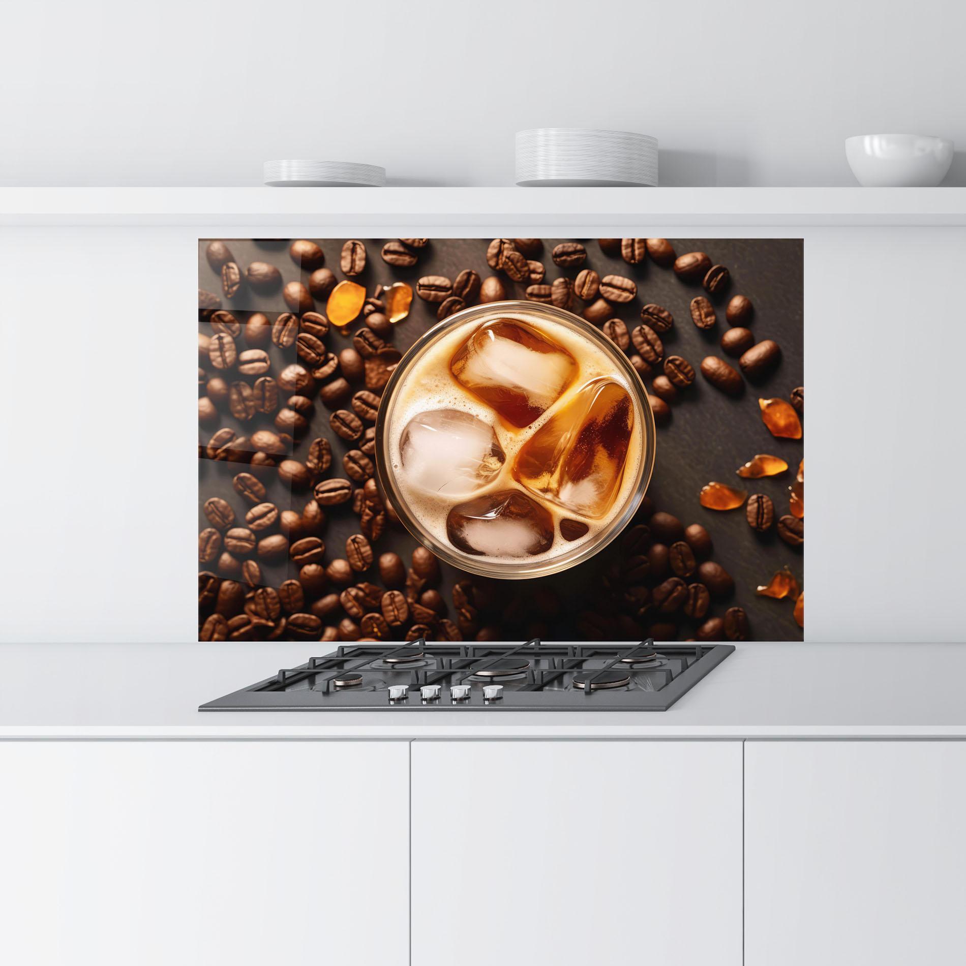 Küchenrückwand Glas Icecoffee mockup 9