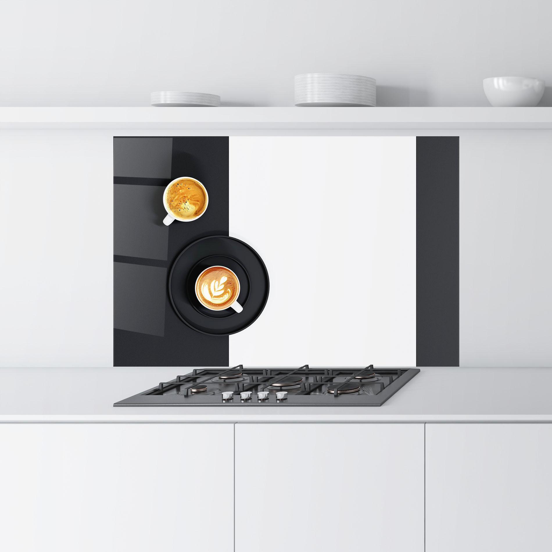 Küchenrückwand Glas White Coffee Cup mockup 9