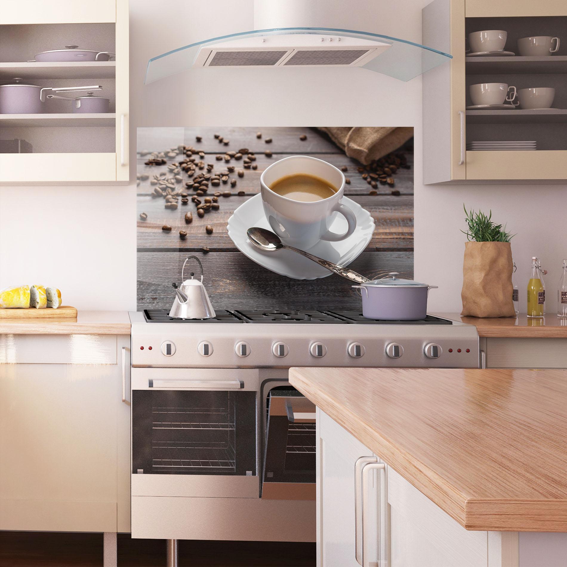 Küchenrückwand Glas Aroma Coffee mockup 1