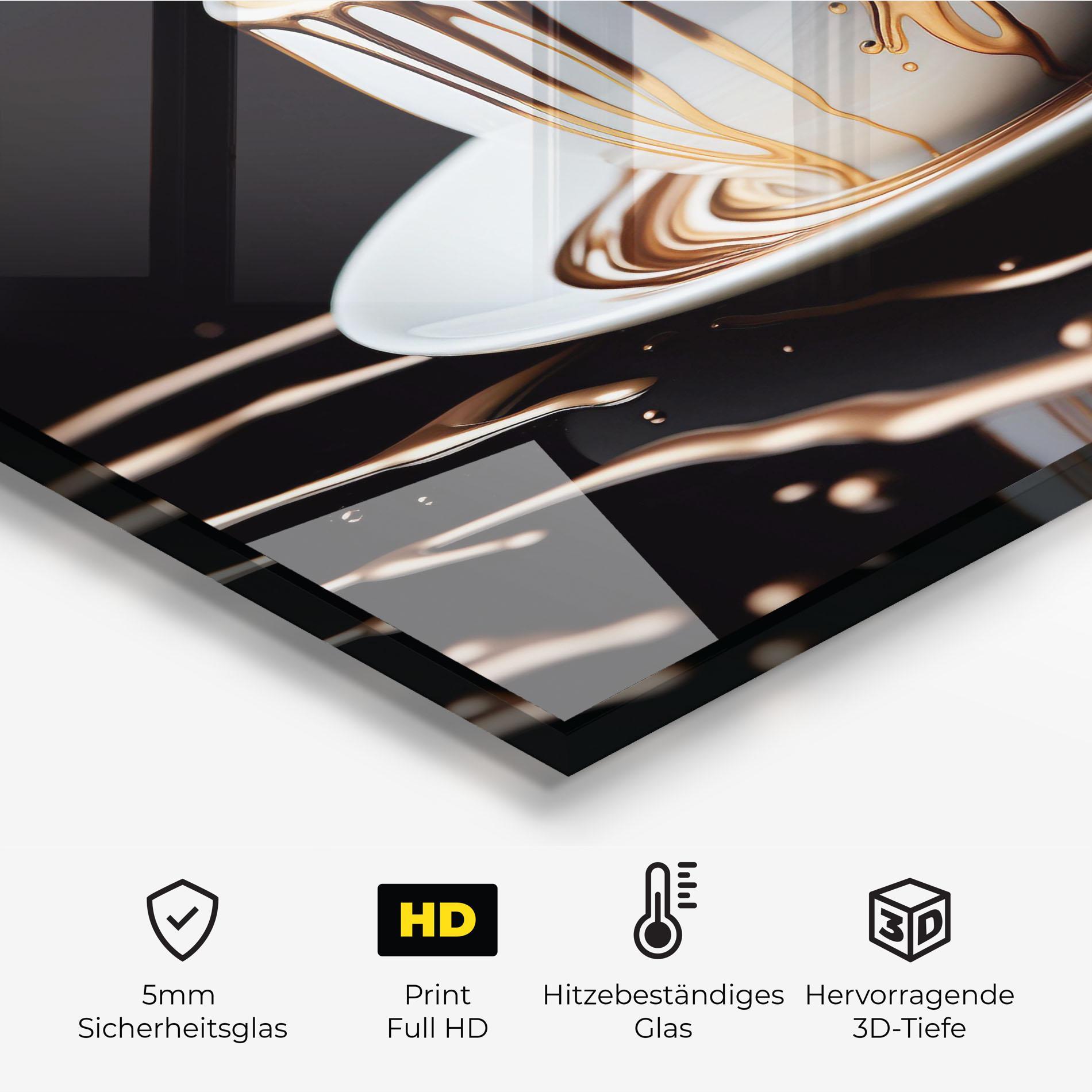 Küchenrückwand Glas Cold Coffee Drink mockup 2