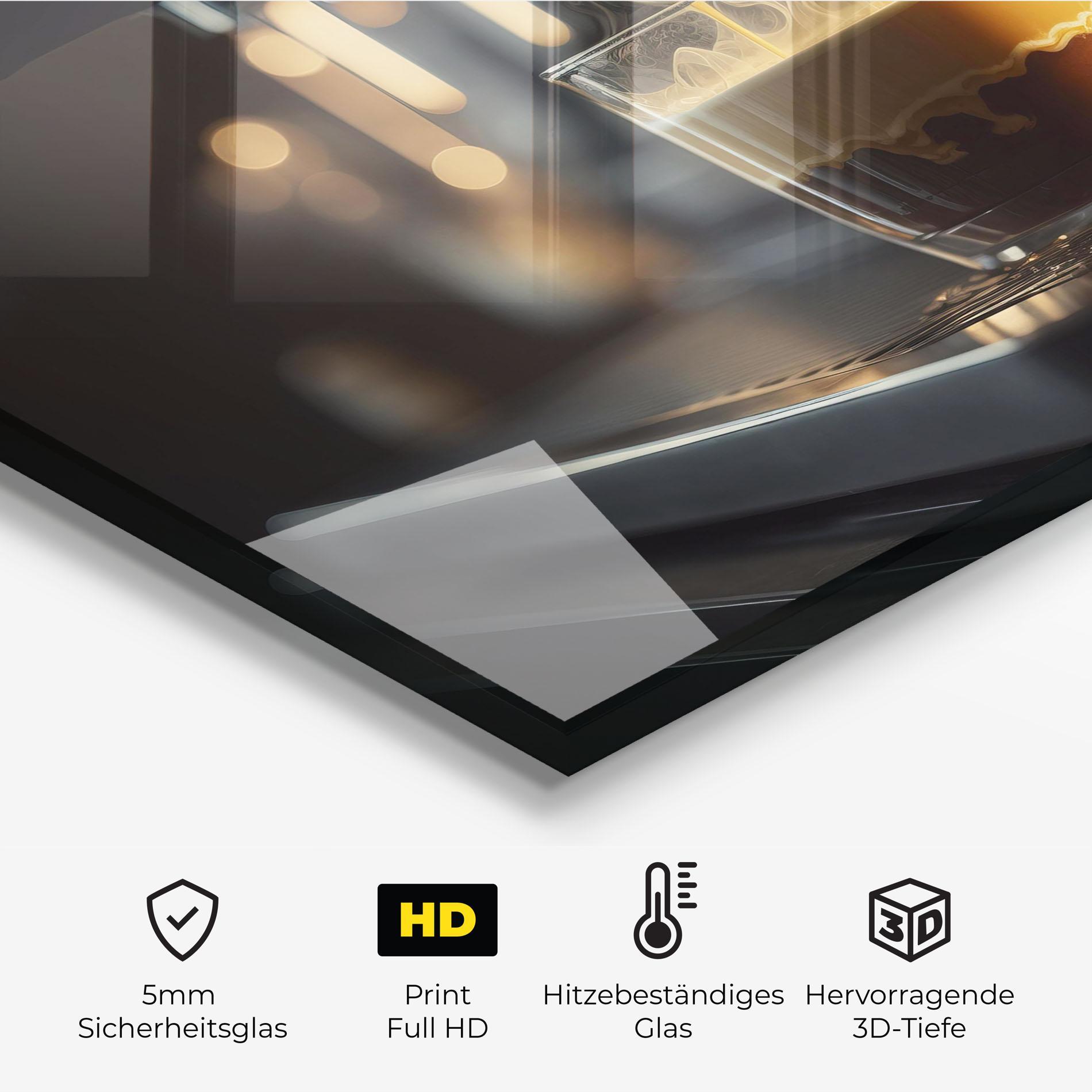 Küchenrückwand Glas Espresso Coffee mockup 2