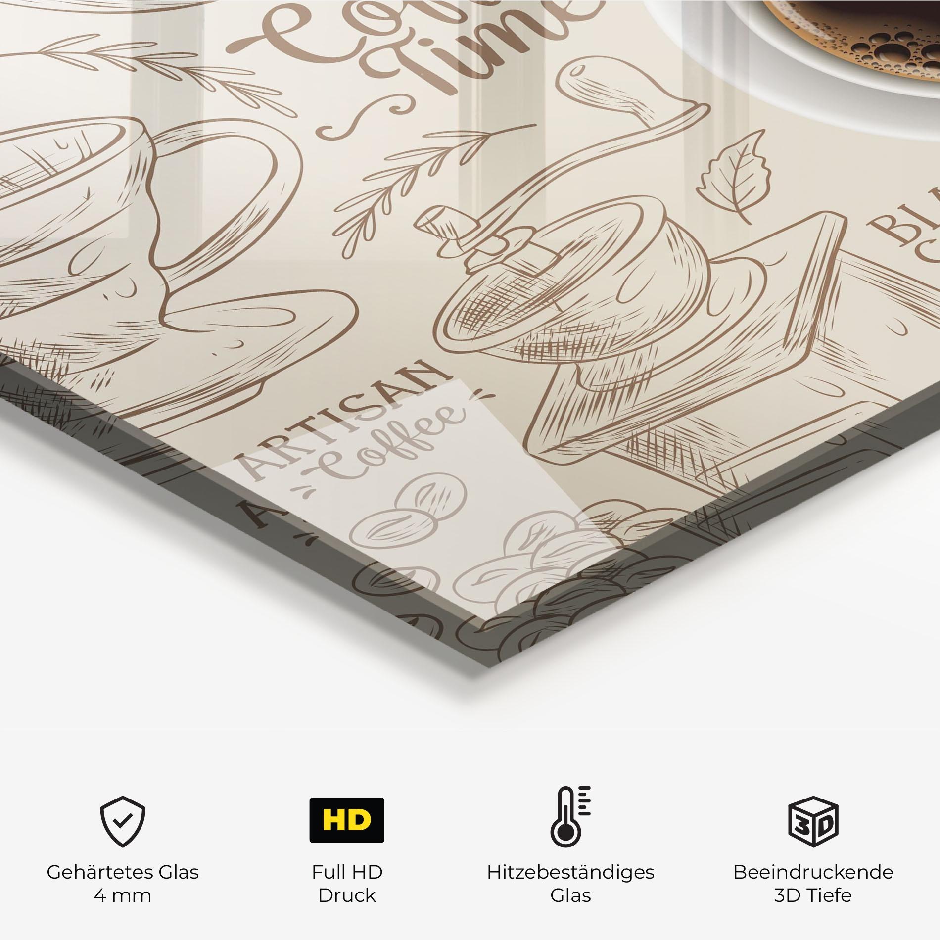 Küchenrückwand Glas Artisan Coffee mockup 2