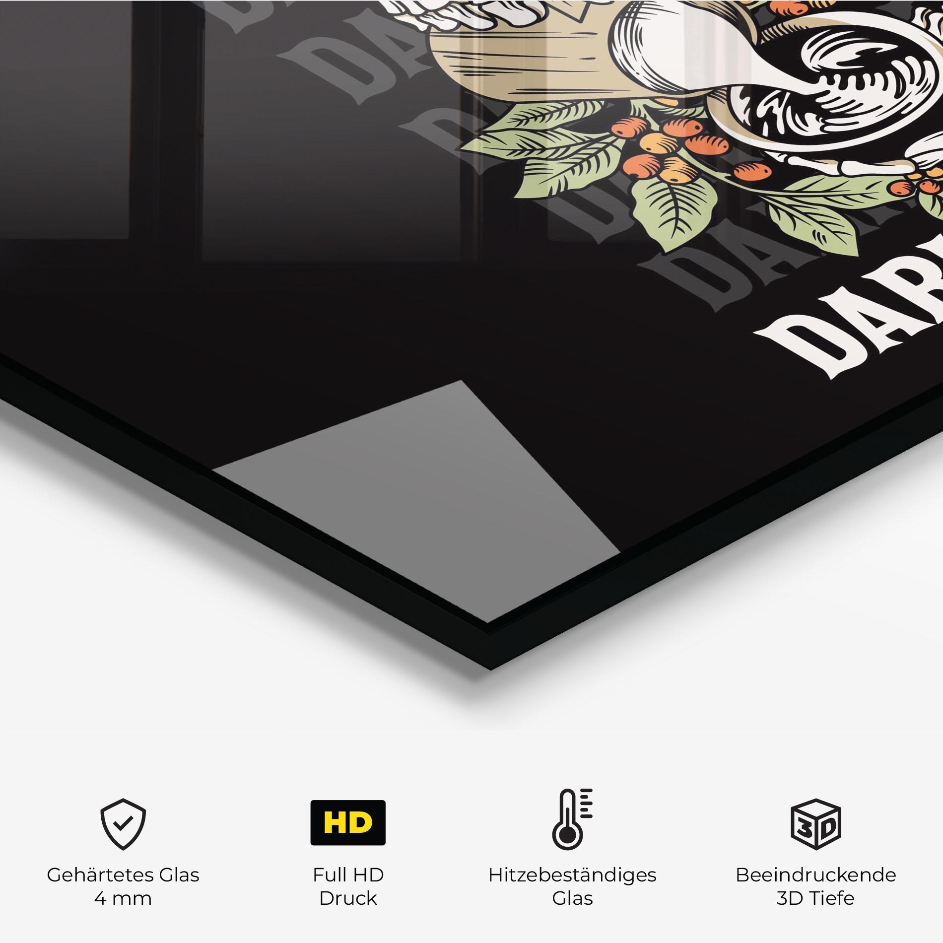 Küchenrückwand Glas Dark Coffee mockup 2