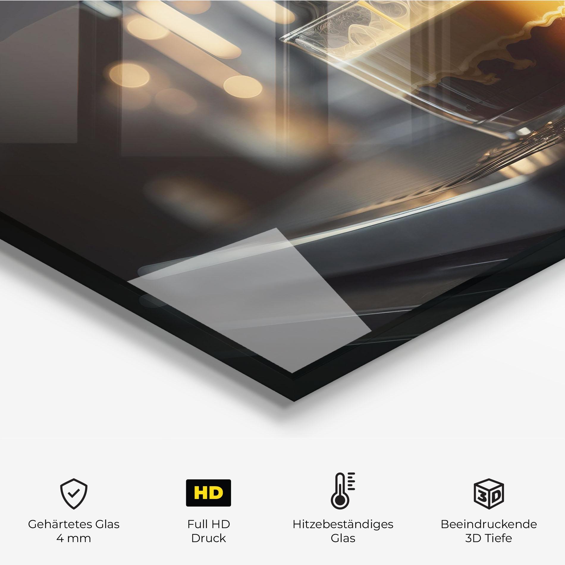 Küchenrückwand Glas Espresso Coffee mockup 2