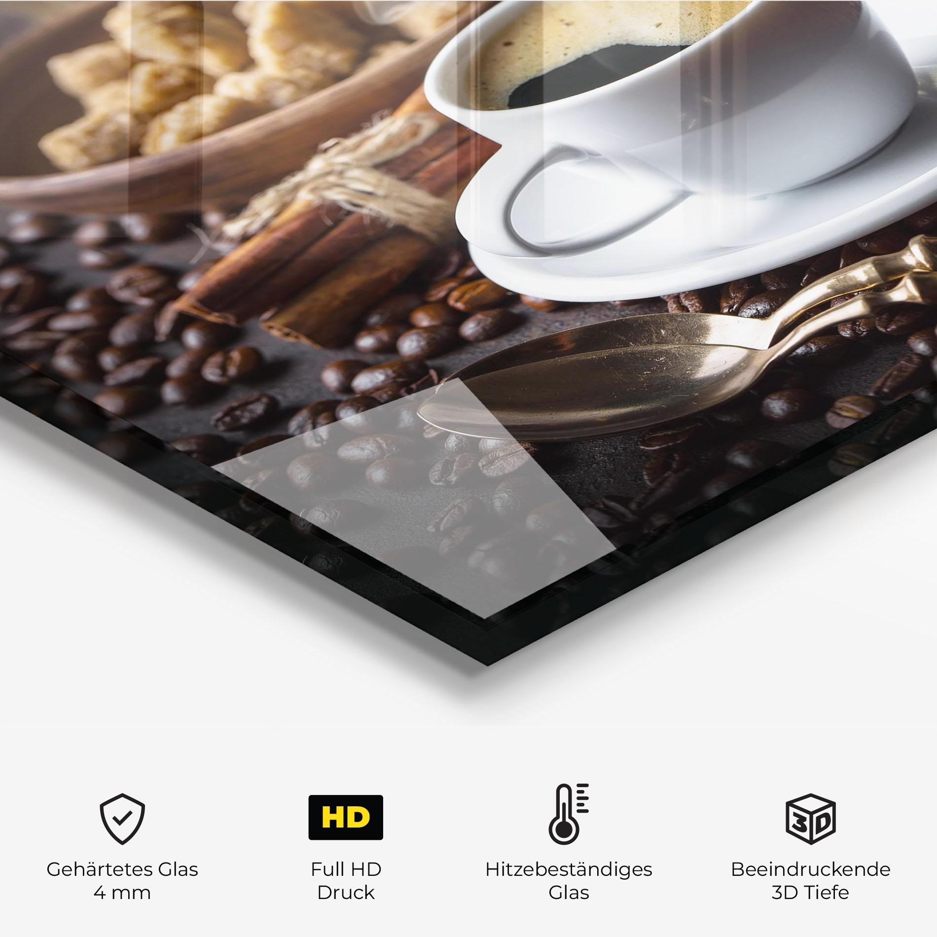 Küchenrückwand Glas Old Coffee Cup mockup 2