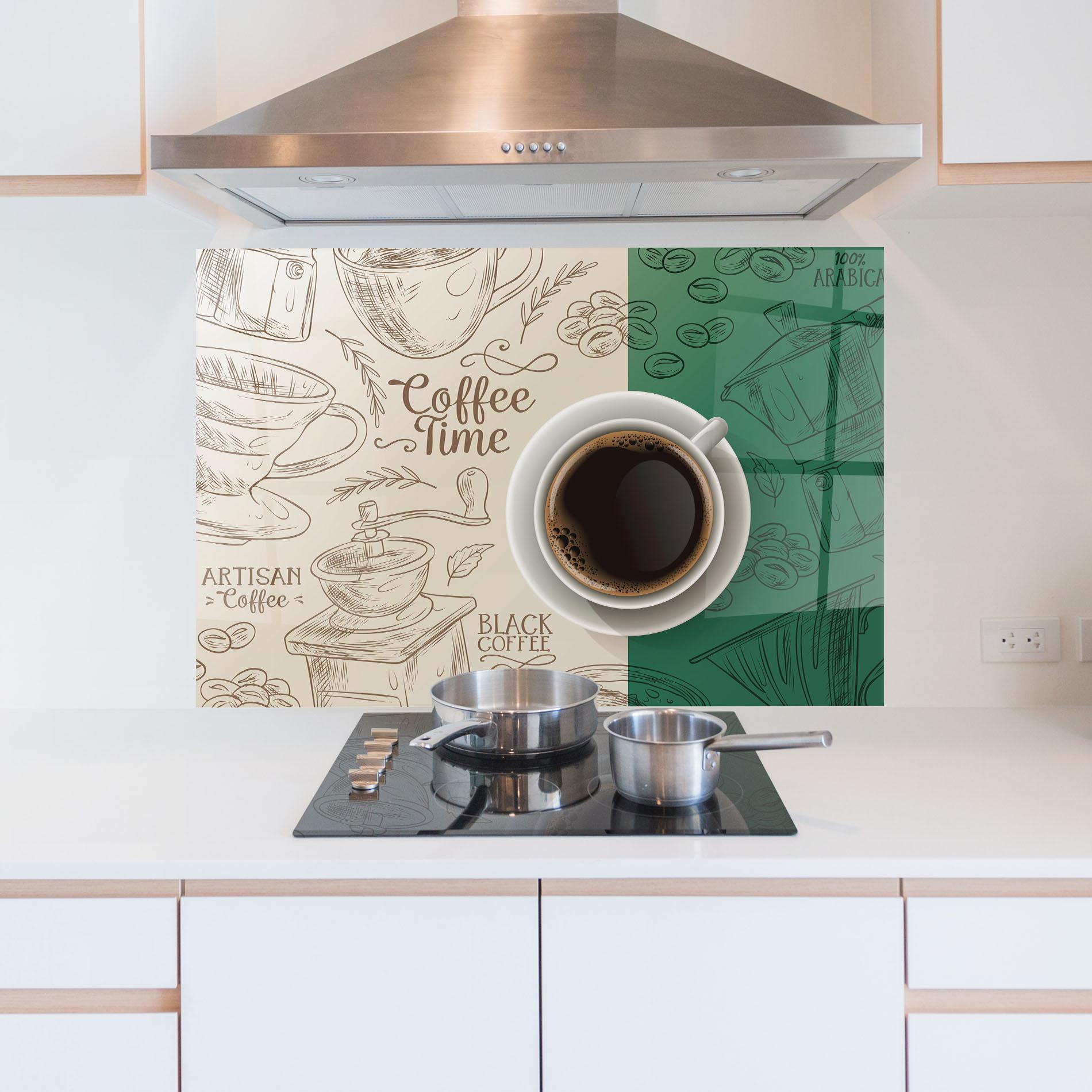 Küchenrückwand Glas Artisan Coffee mockup 5