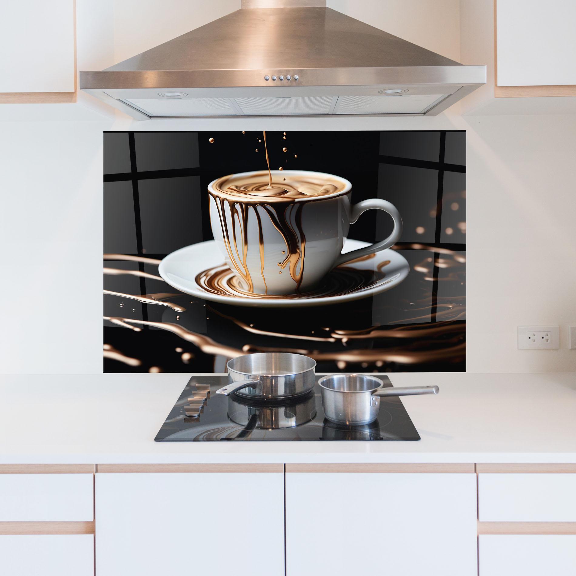 Küchenrückwand Glas Cold Coffee Drink mockup 5