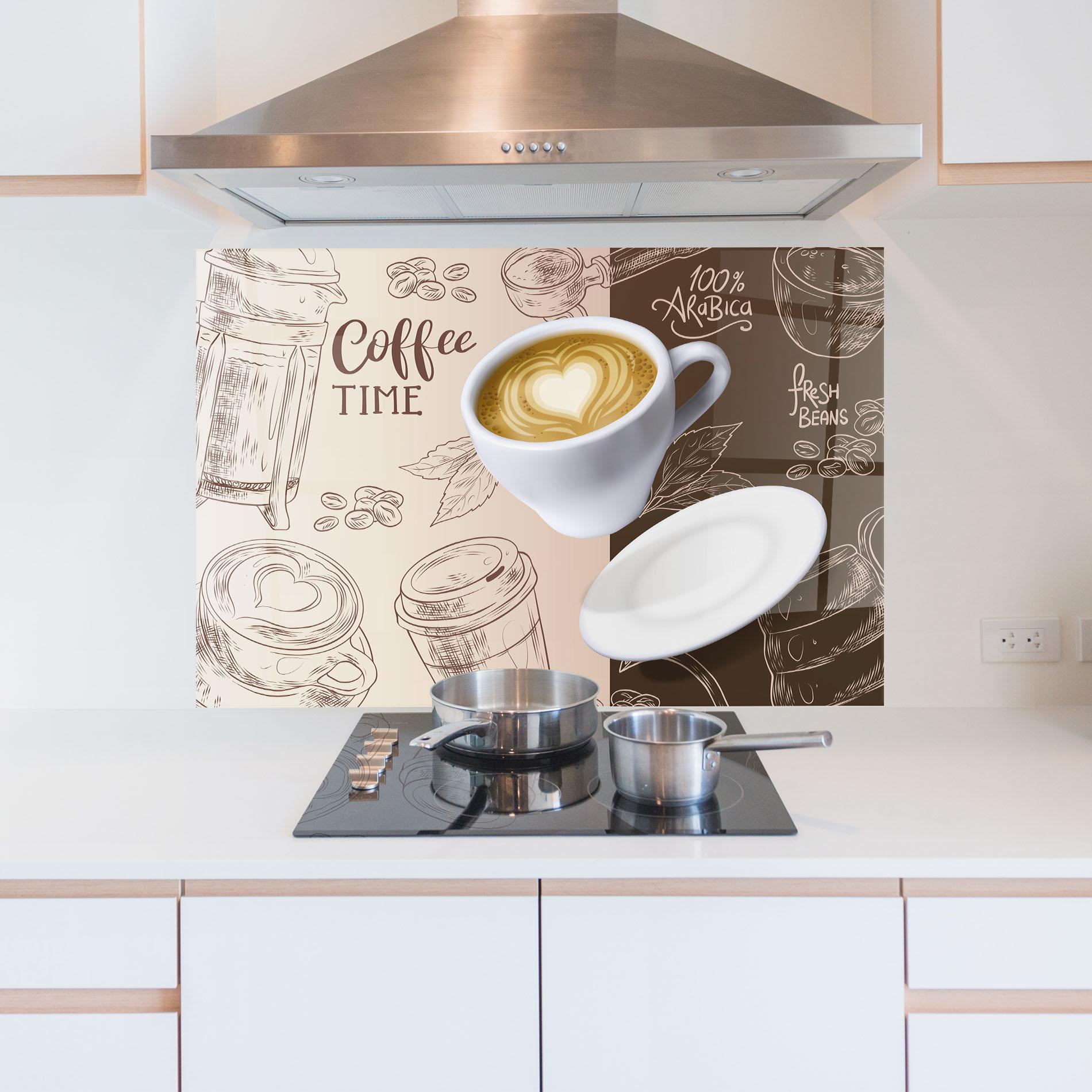 Küchenrückwand Glas Fresh Beans mockup 5