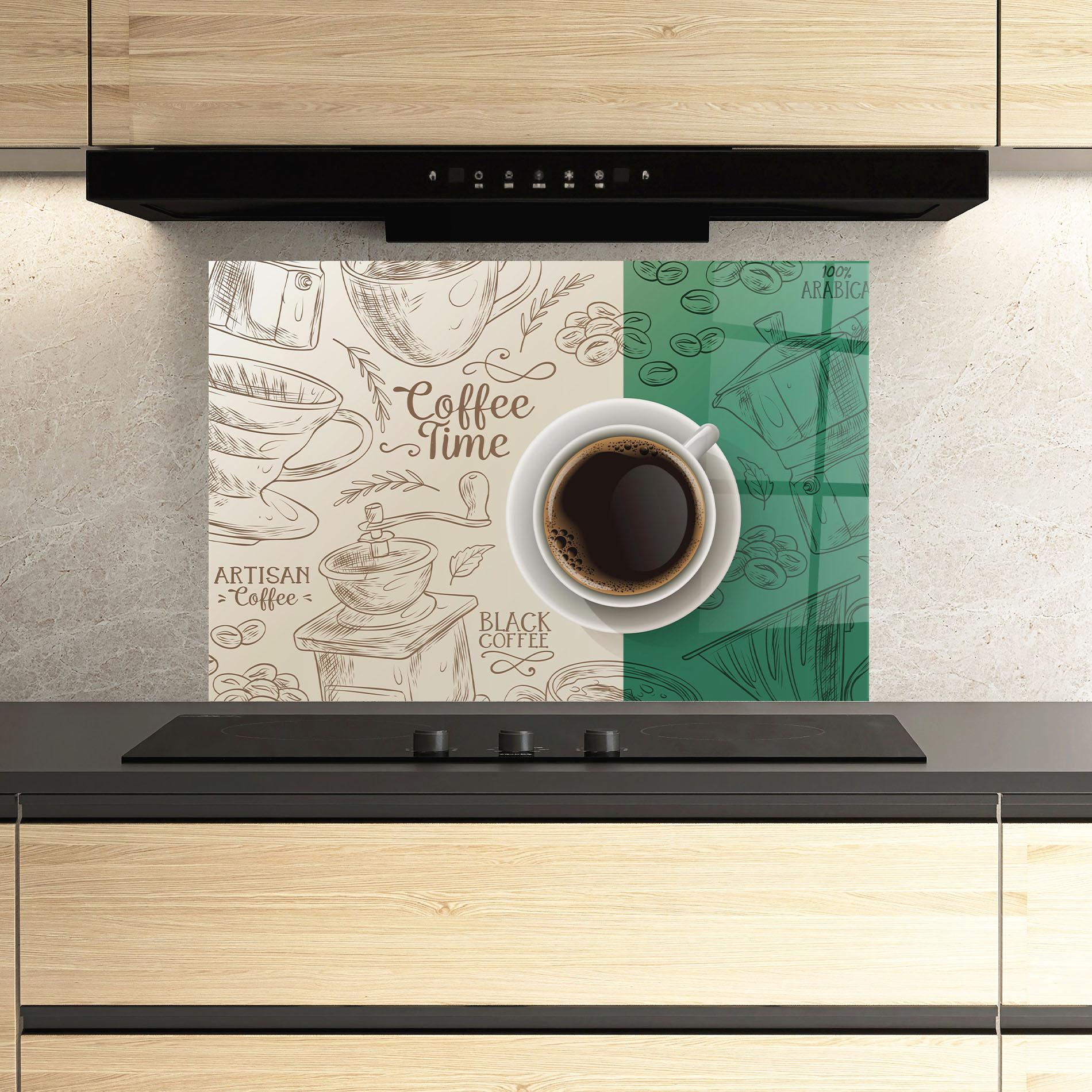 Küchenrückwand Glas Artisan Coffee mockup 3