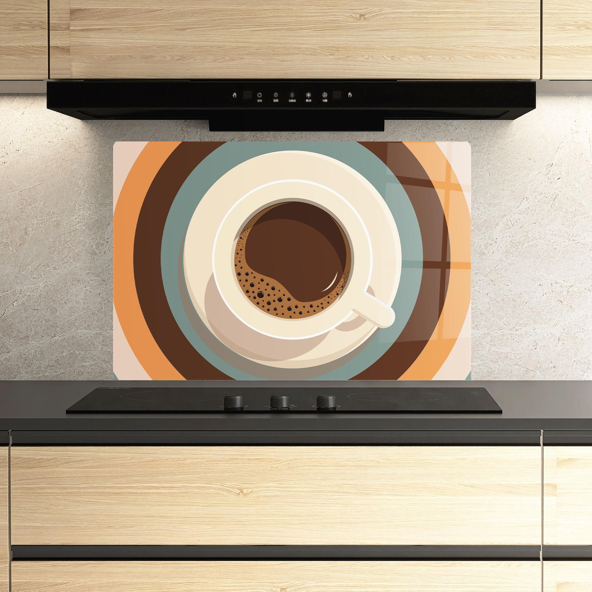 Küchenrückwand Glas Coffee Cup mockup 3