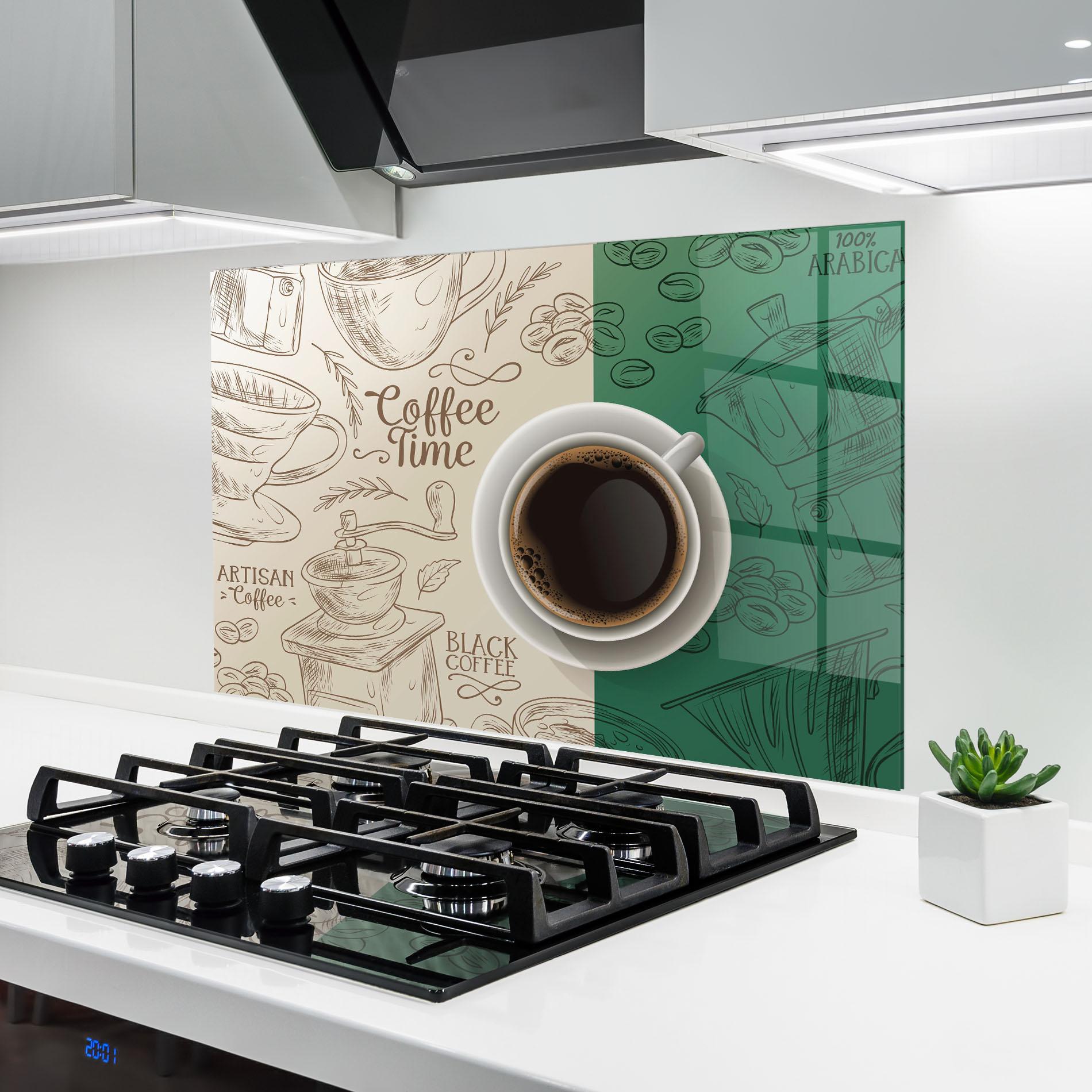 Küchenrückwand Glas Artisan Coffee mockup 6