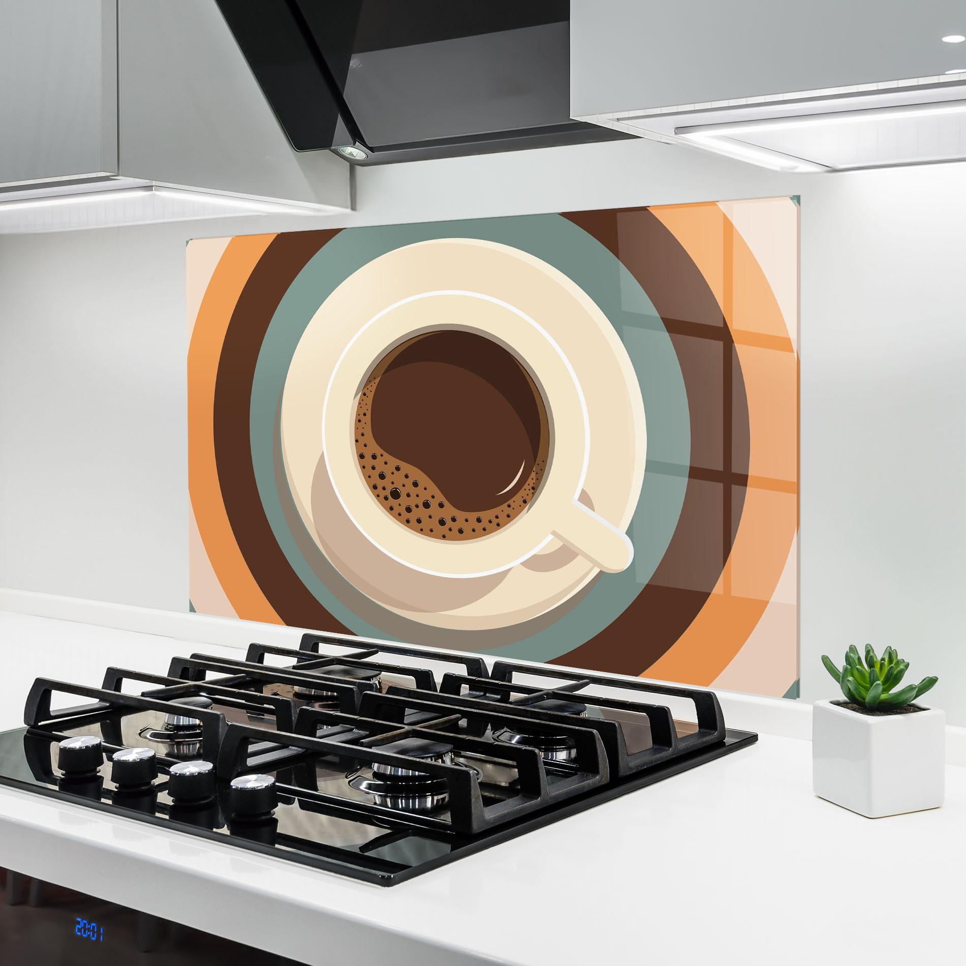 Küchenrückwand Glas Coffee Cup mockup 6