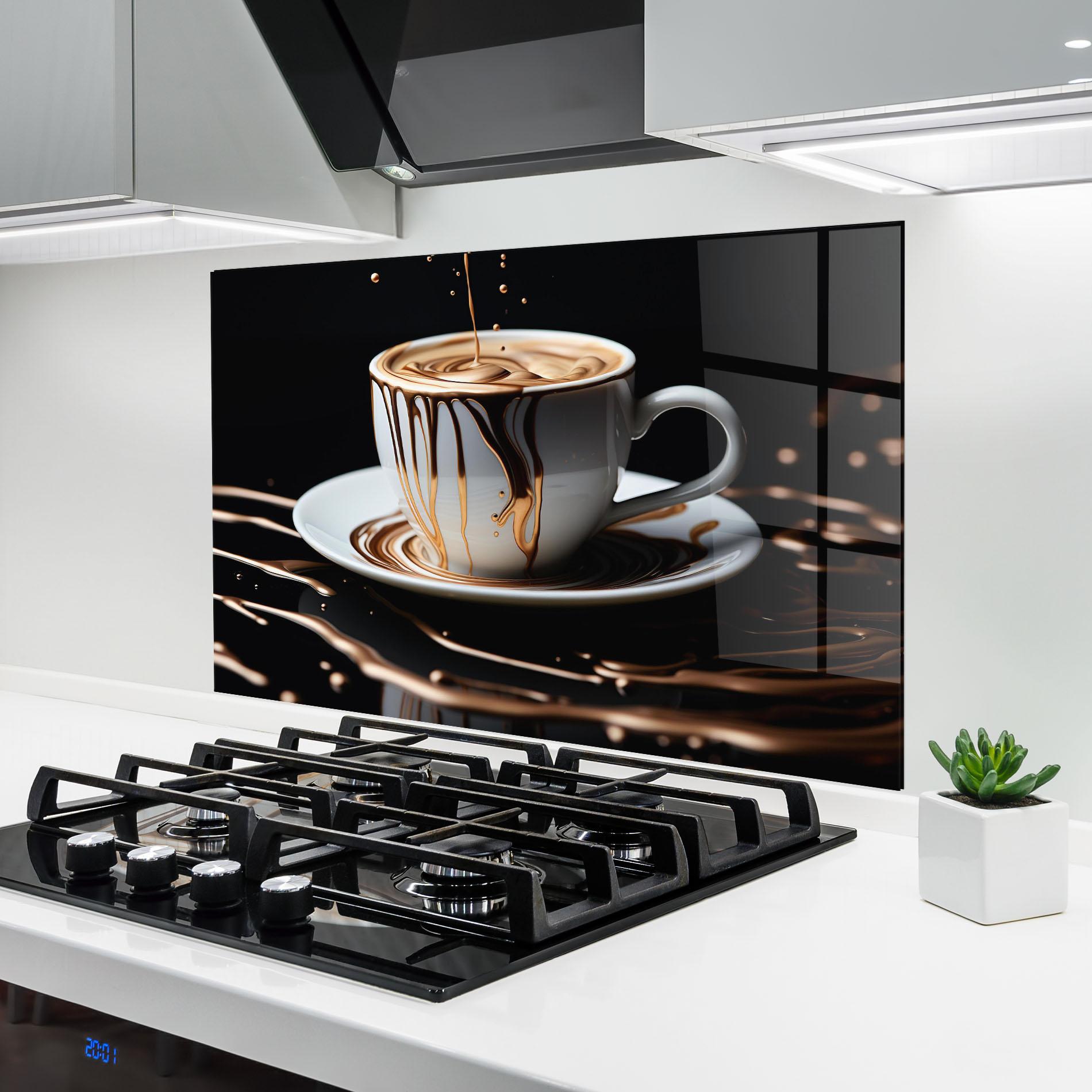 Küchenrückwand Glas Cold Coffee Drink mockup 6