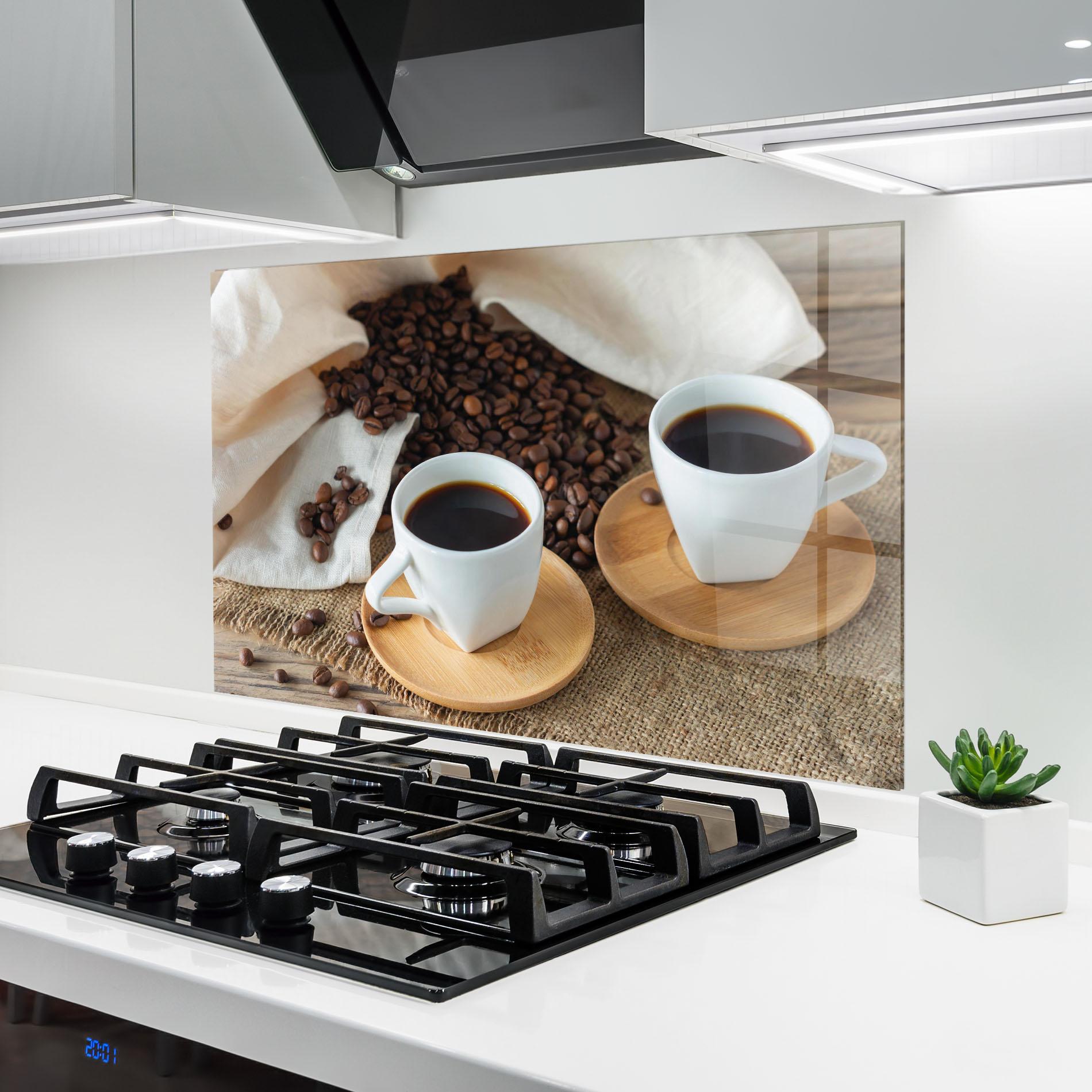 Küchenrückwand Glas Fresh Espresso mockup 6