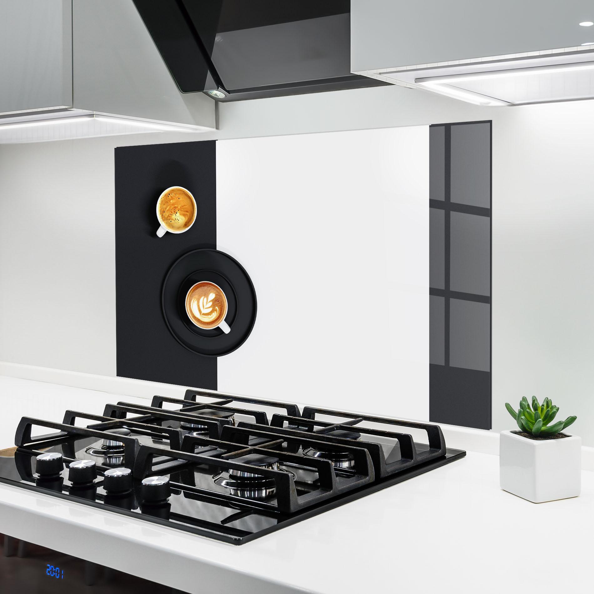 Küchenrückwand Glas White Coffee Cup mockup 6