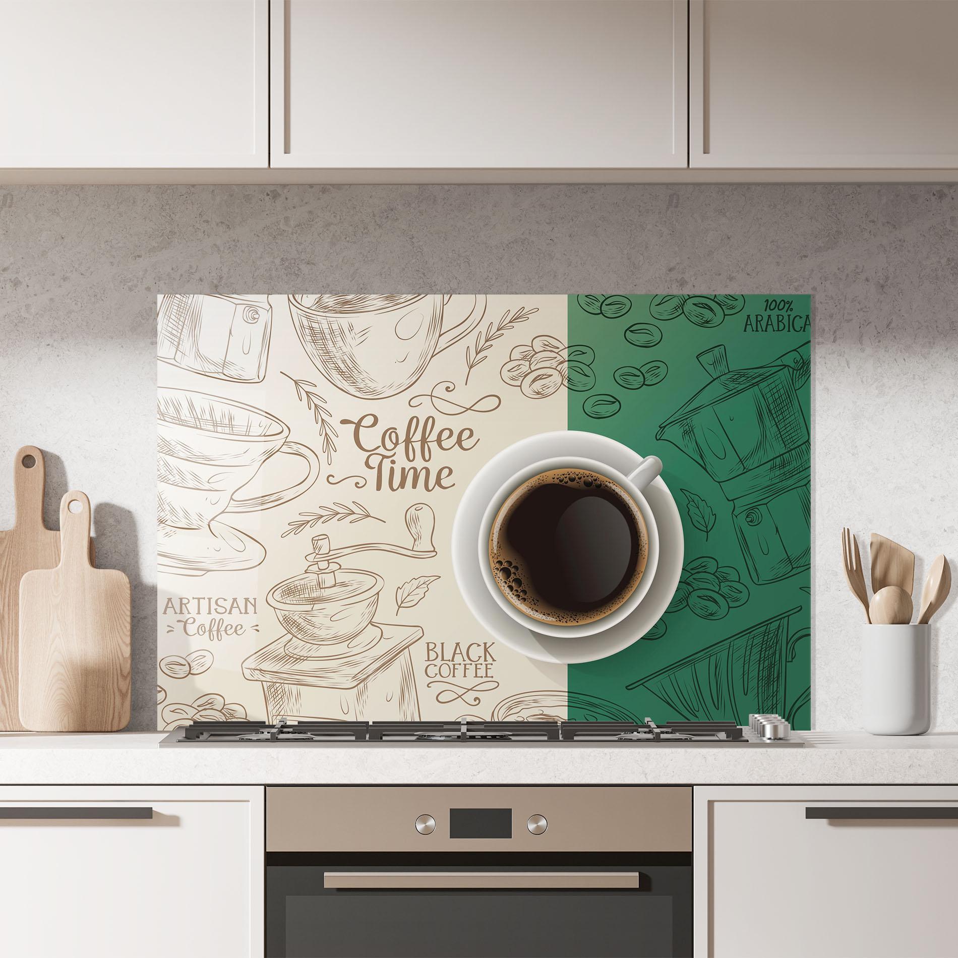 Küchenrückwand Glas Artisan Coffee mockup 7