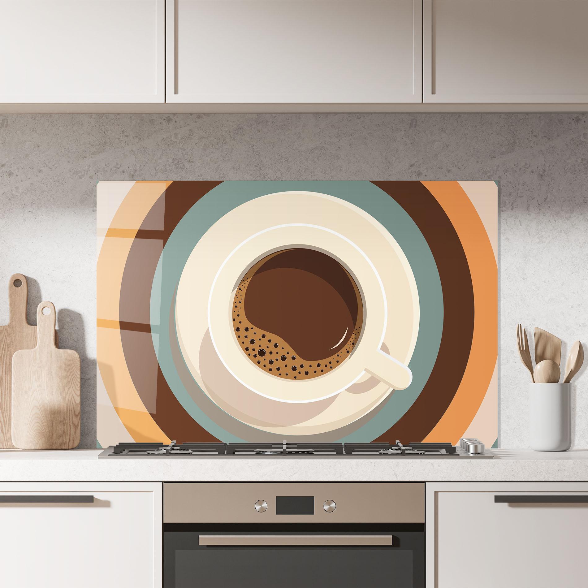 Küchenrückwand Glas Coffee Cup mockup 7