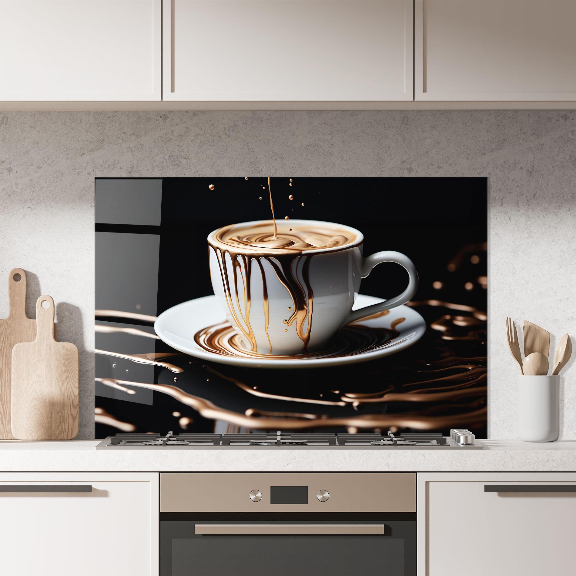 Küchenrückwand Glas Cold Coffee Drink mockup 7