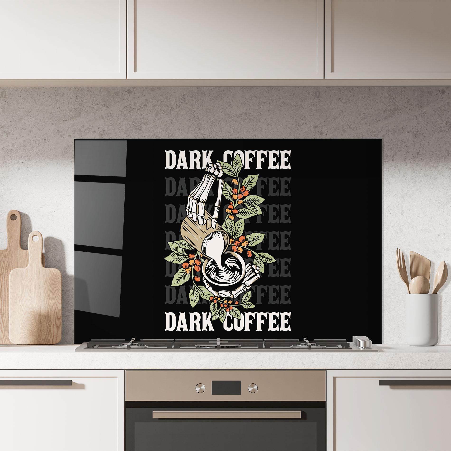 Küchenrückwand Glas Dark Coffee mockup 7