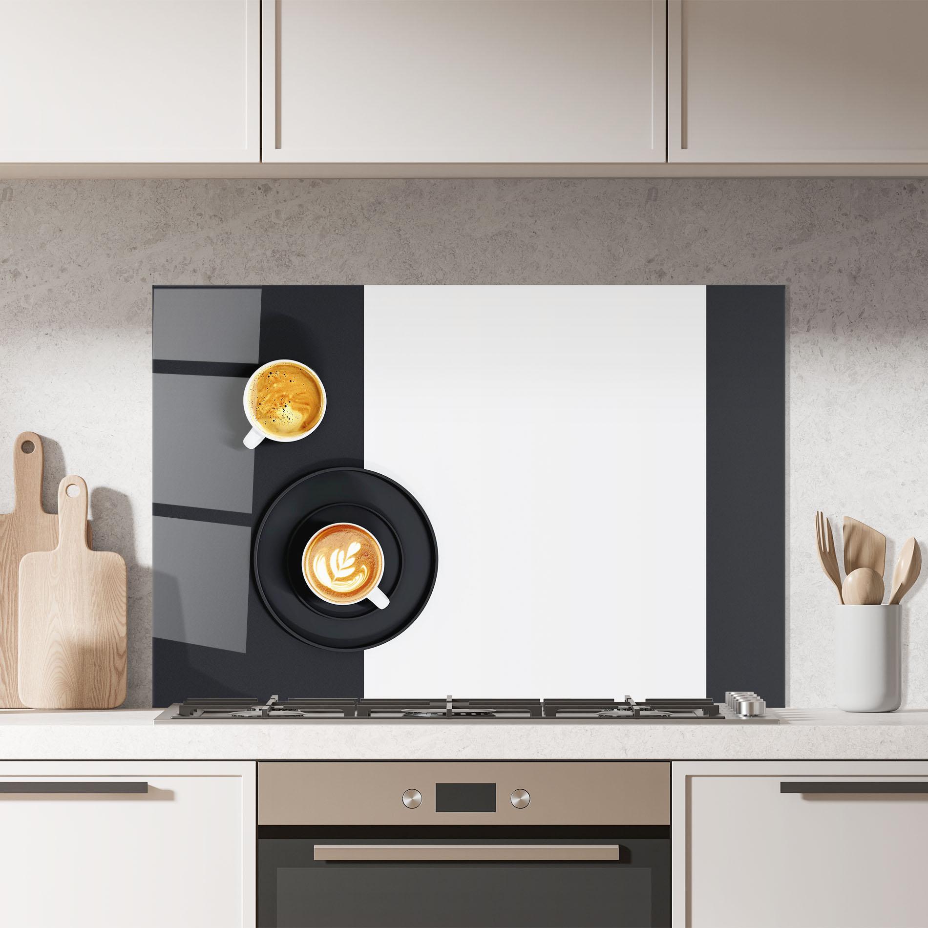 Küchenrückwand Glas White Coffee Cup mockup 7