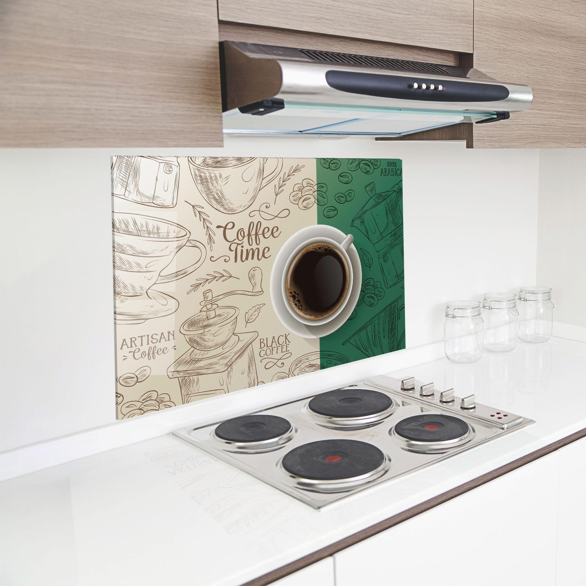 Küchenrückwand Glas Artisan Coffee mockup 8