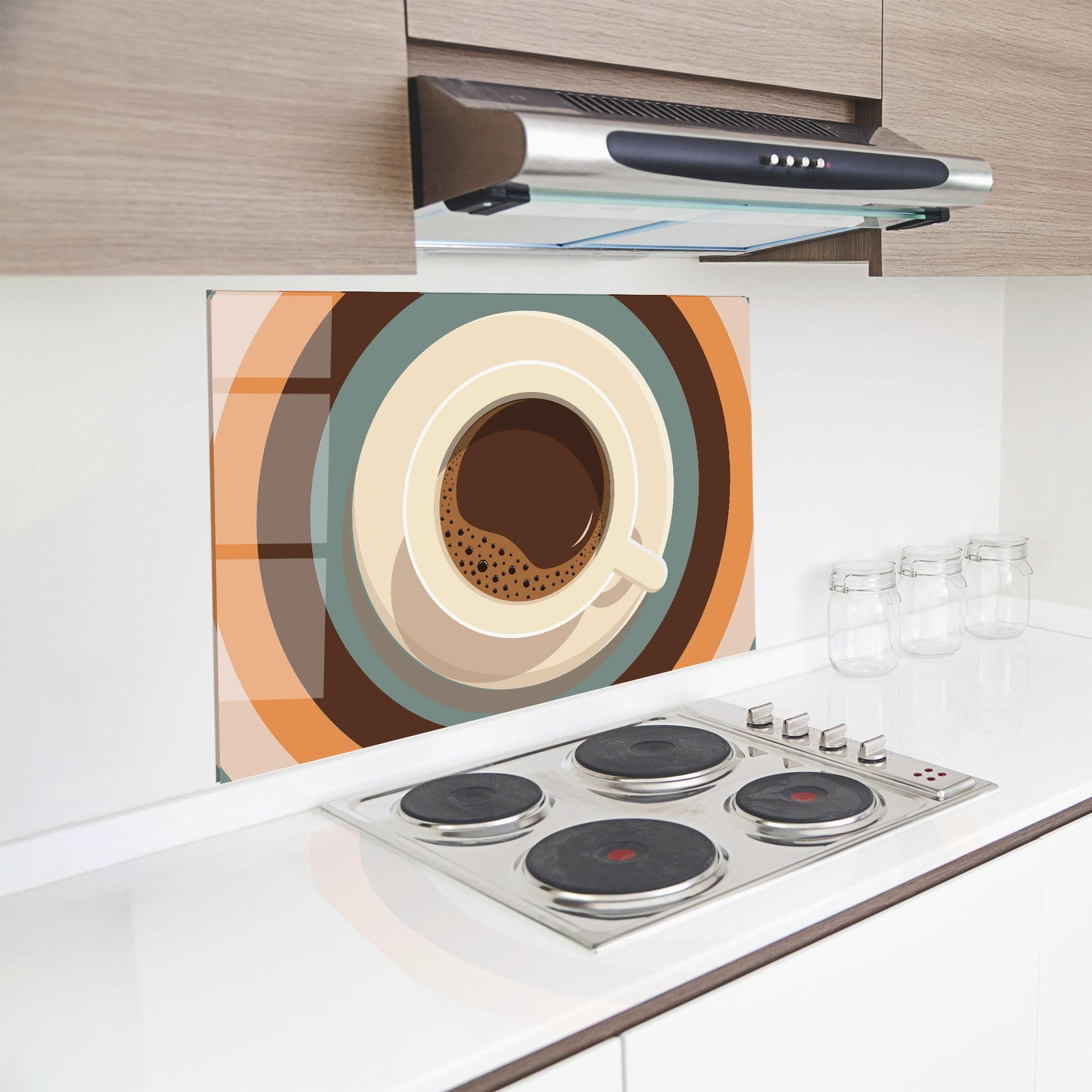 Küchenrückwand Glas Coffee Cup mockup 8