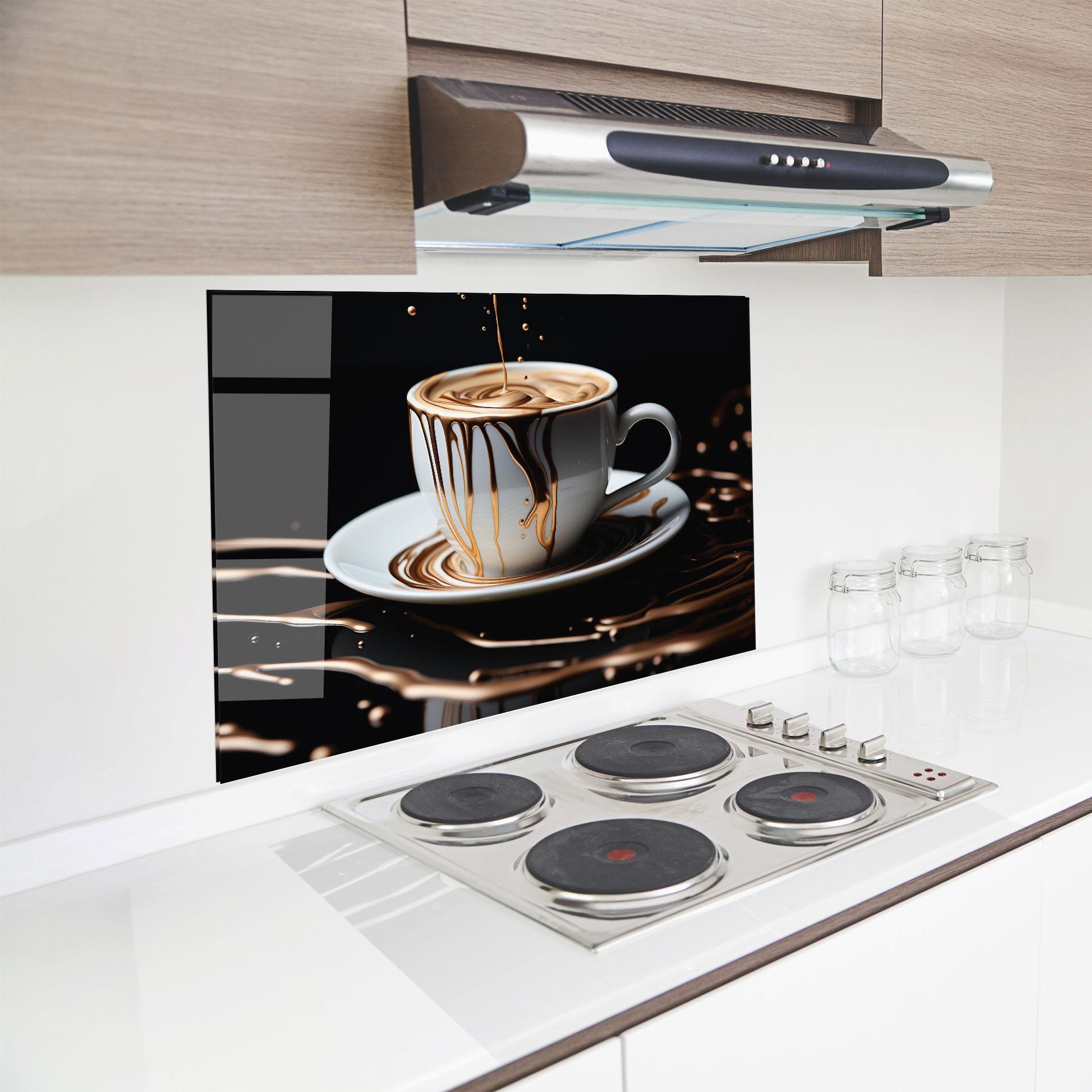 Küchenrückwand Glas Cold Coffee Drink mockup 8