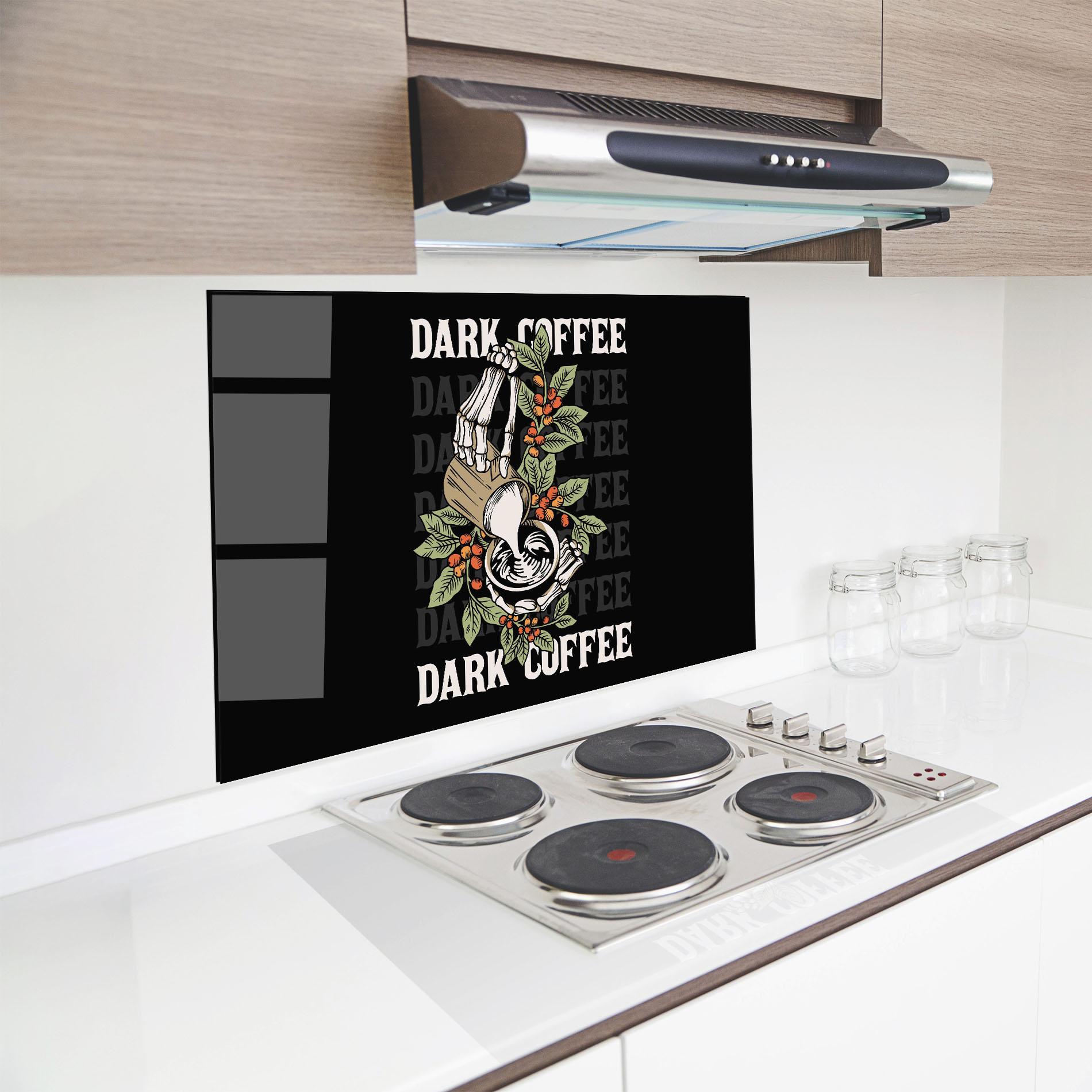 Küchenrückwand Glas Dark Coffee mockup 8
