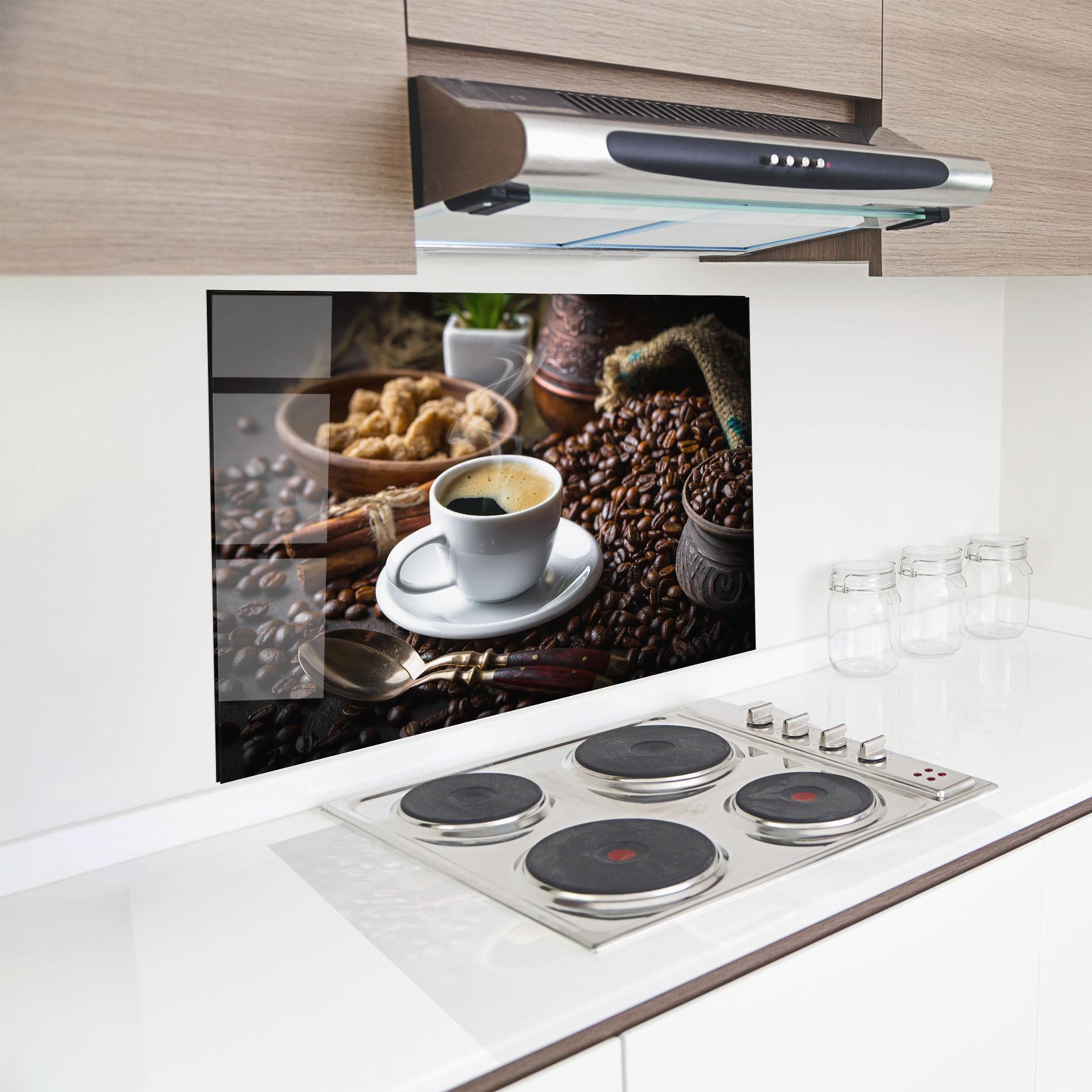 Küchenrückwand Glas Old Coffee Cup mockup 8